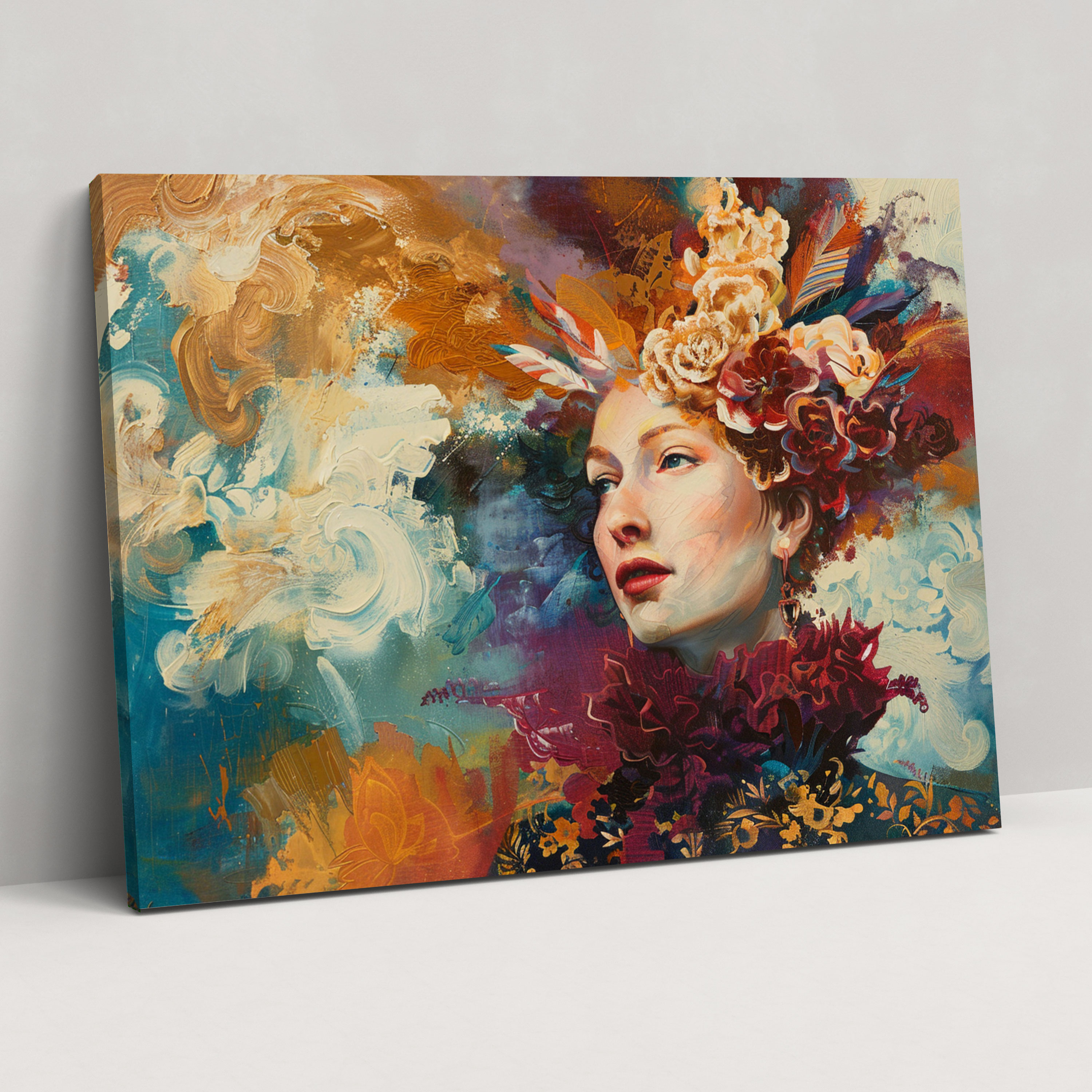 Baroque Style Painting Theatrical Figure Wall Art - Baroque, Baroque Style Painting, Canvas Print, Home Decoration