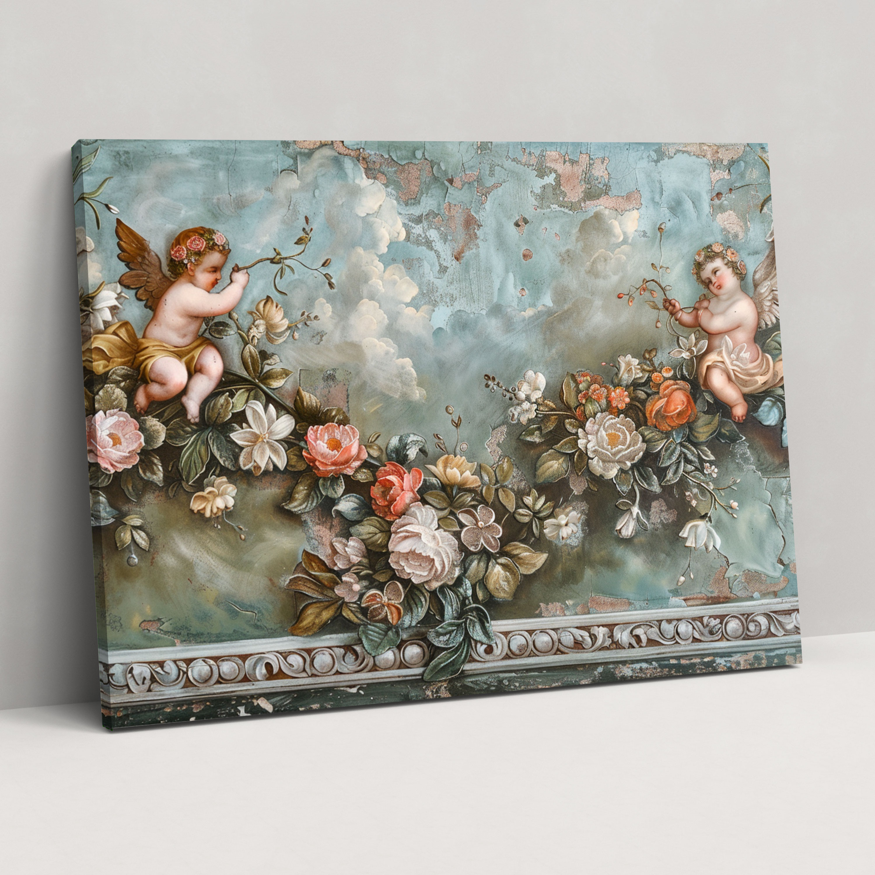 Baroque Style Painting Cherubs Canvas Print - Baroque, Canvas Print, Home Decoration, Canvas