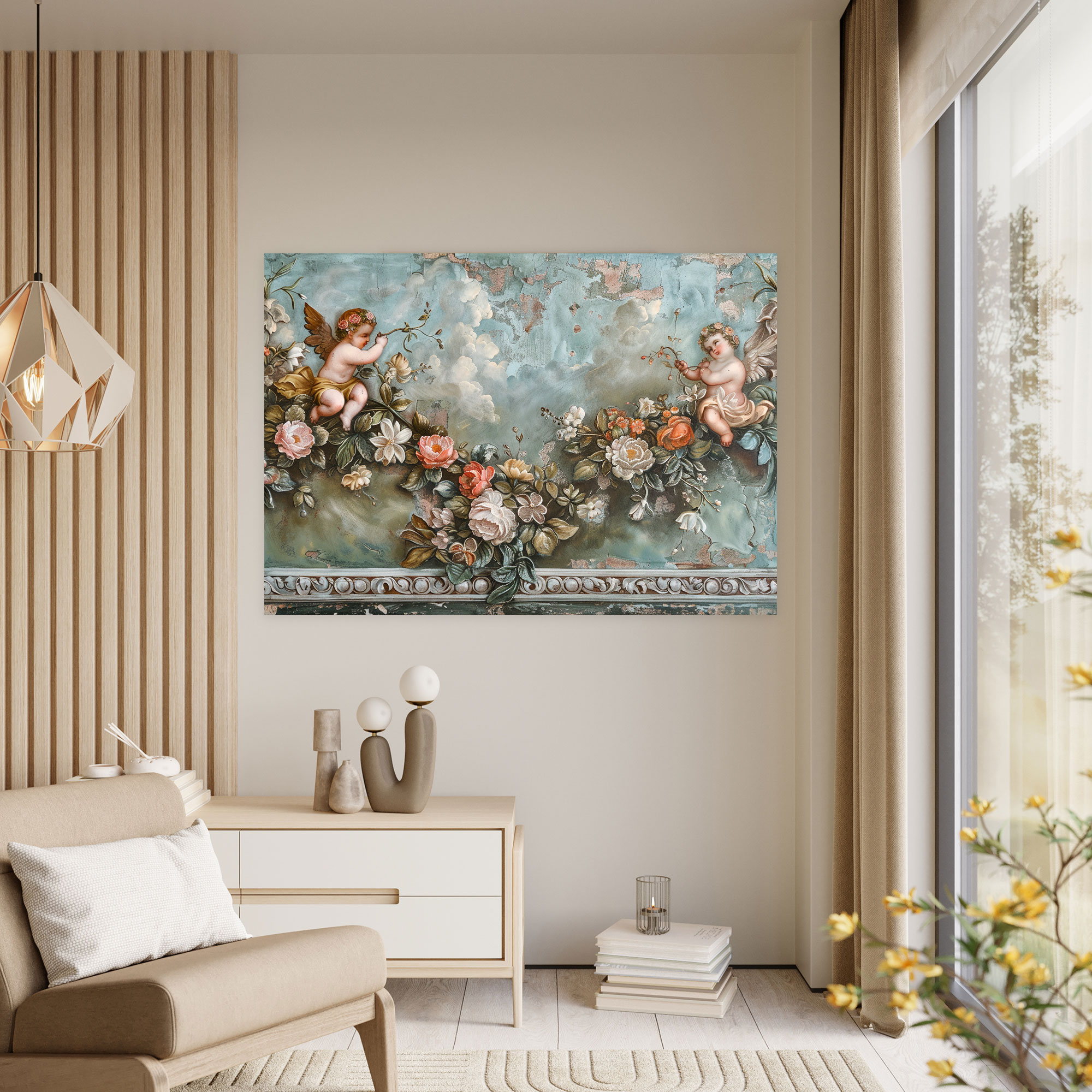 Baroque Style Painting Cherubs Canvas Print - Baroque, Canvas Print, Home Decoration, Canvas