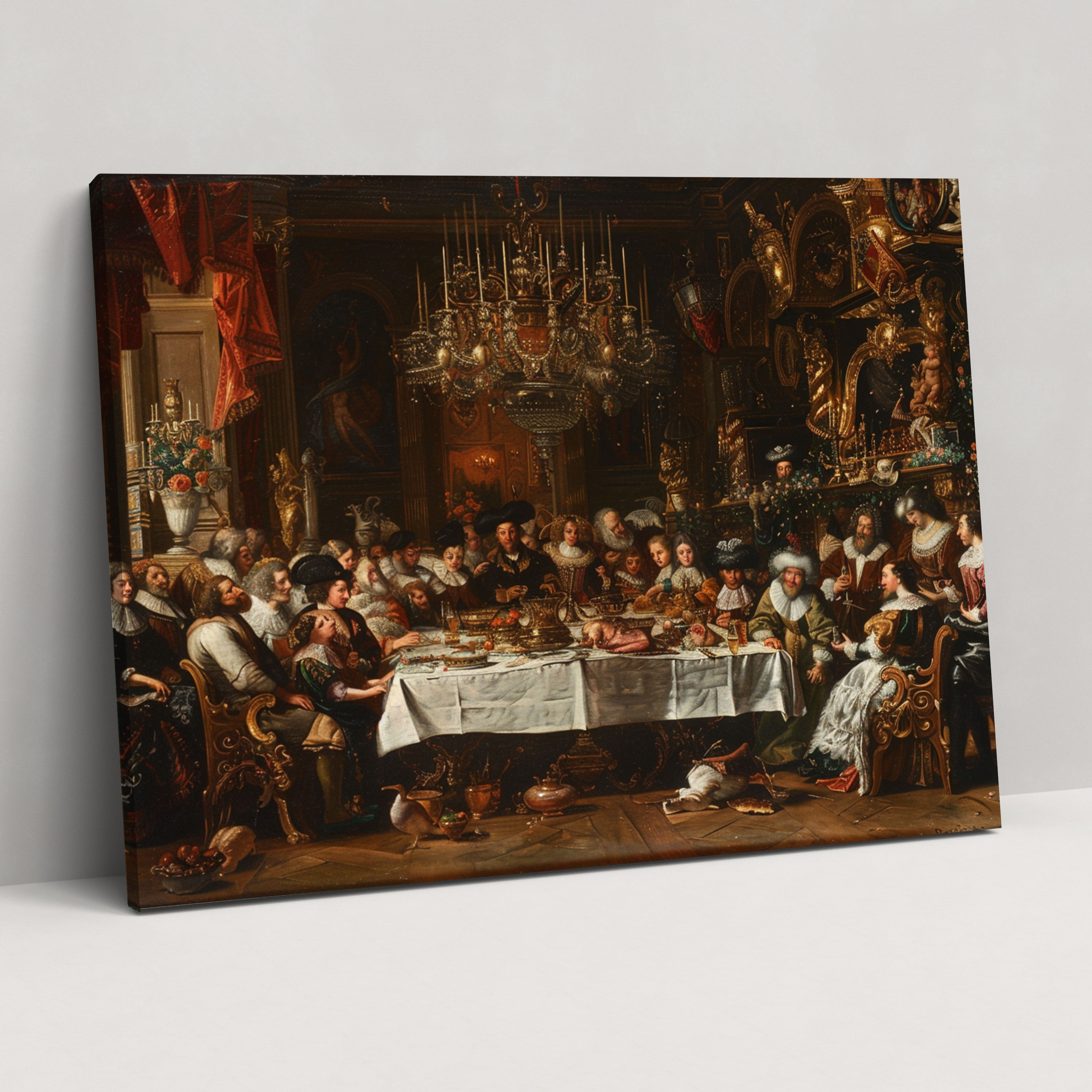 Baroque Style Painting Banquet Wall Art - Baroque, Canvas Wall Art, Canvas, Canvas Print