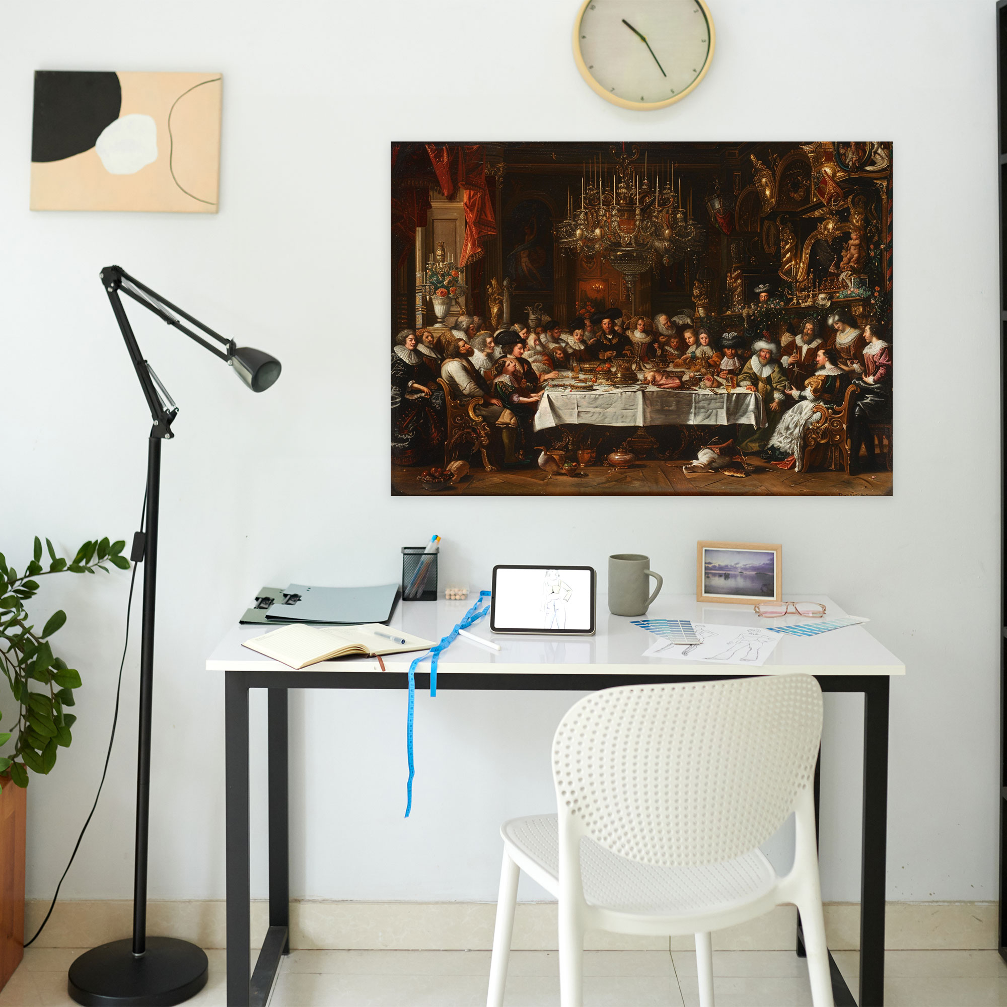 Baroque Style Painting Banquet Wall Art - Baroque, Canvas Wall Art, Canvas, Canvas Print