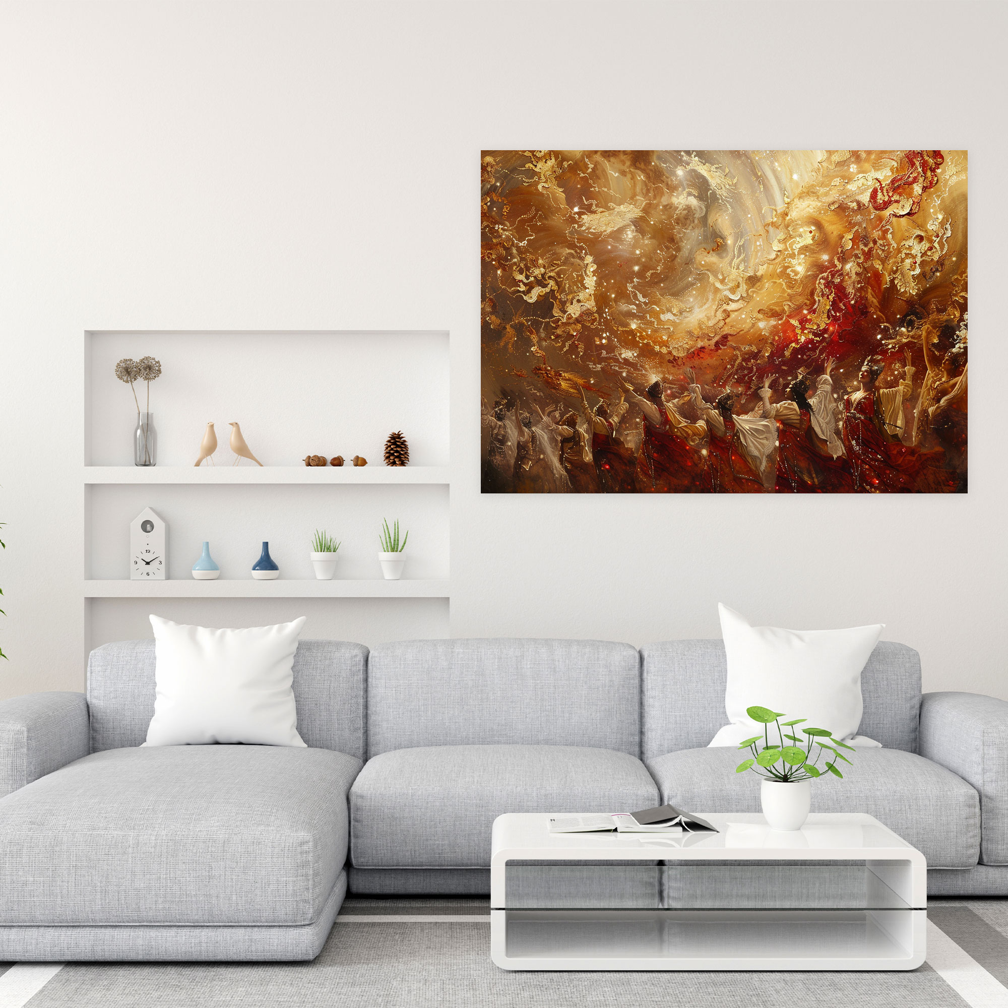 Baroque Style Painting Canvas Print - Baroque, Wall Art, Canvas Wall Art, Home Decoration