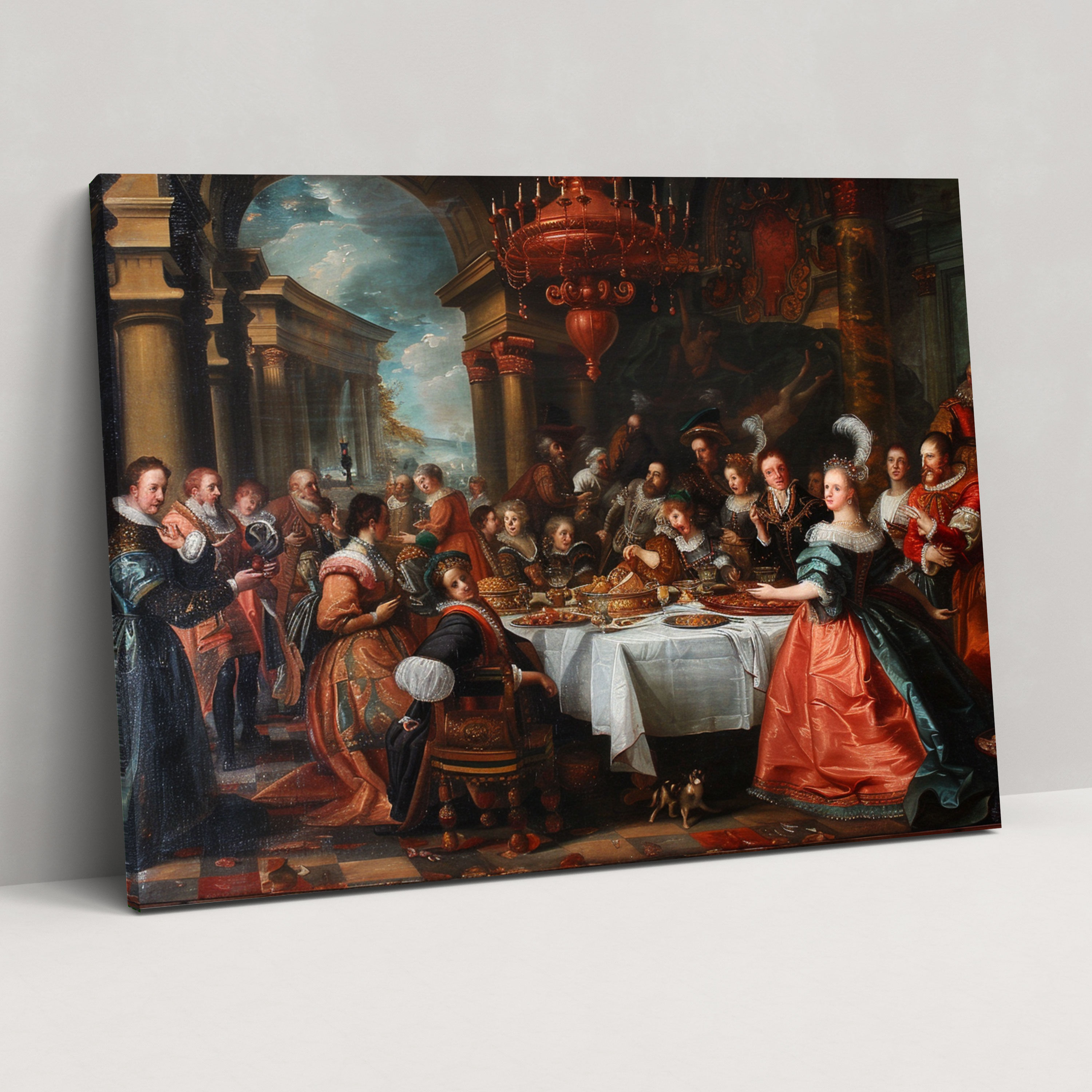 Baroque Style Painting Wall Decoration - Baroque, Canvas Print, Canvas, Baroque Style Painting