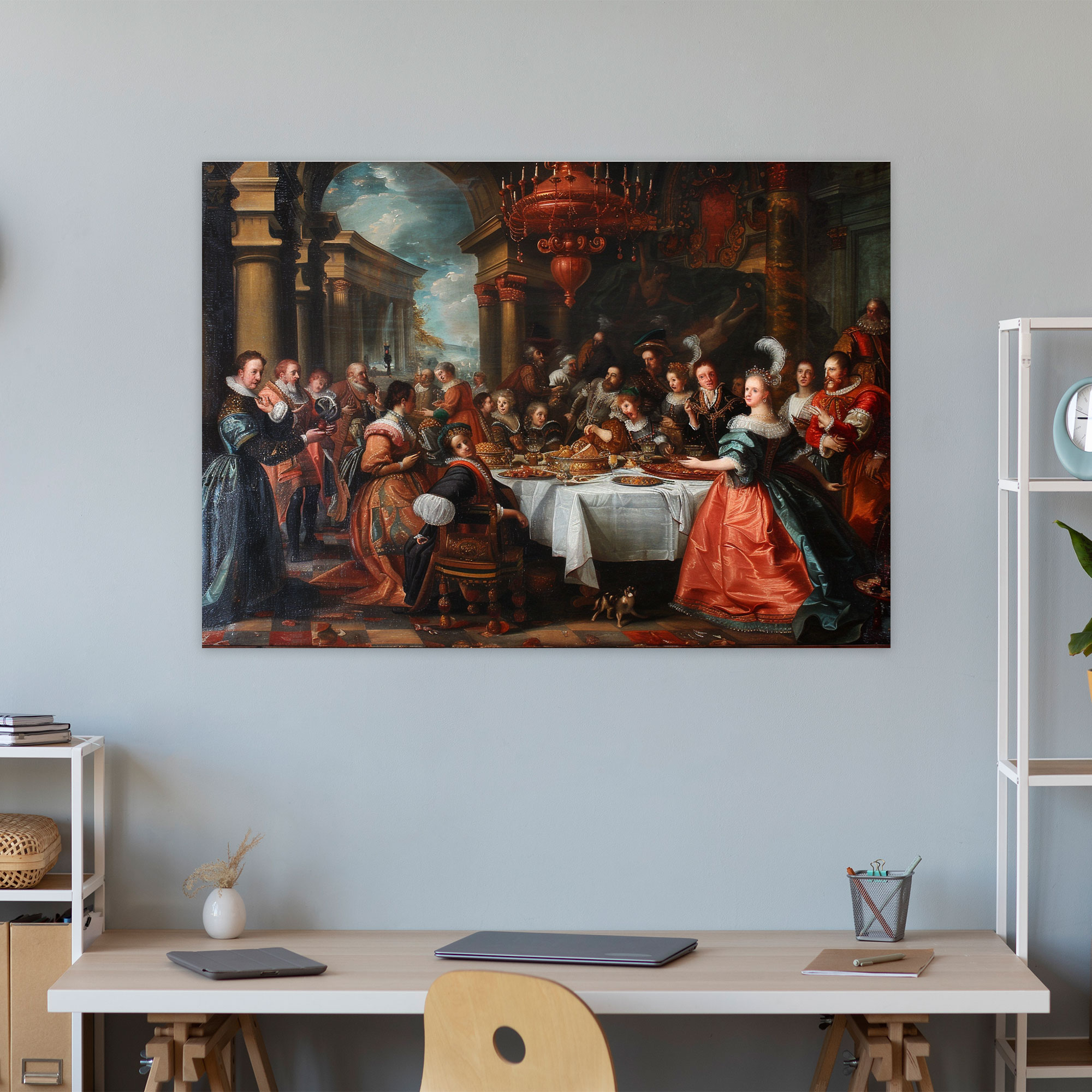 Baroque Style Painting Wall Decoration - Baroque, Canvas Print, Canvas, Baroque Style Painting