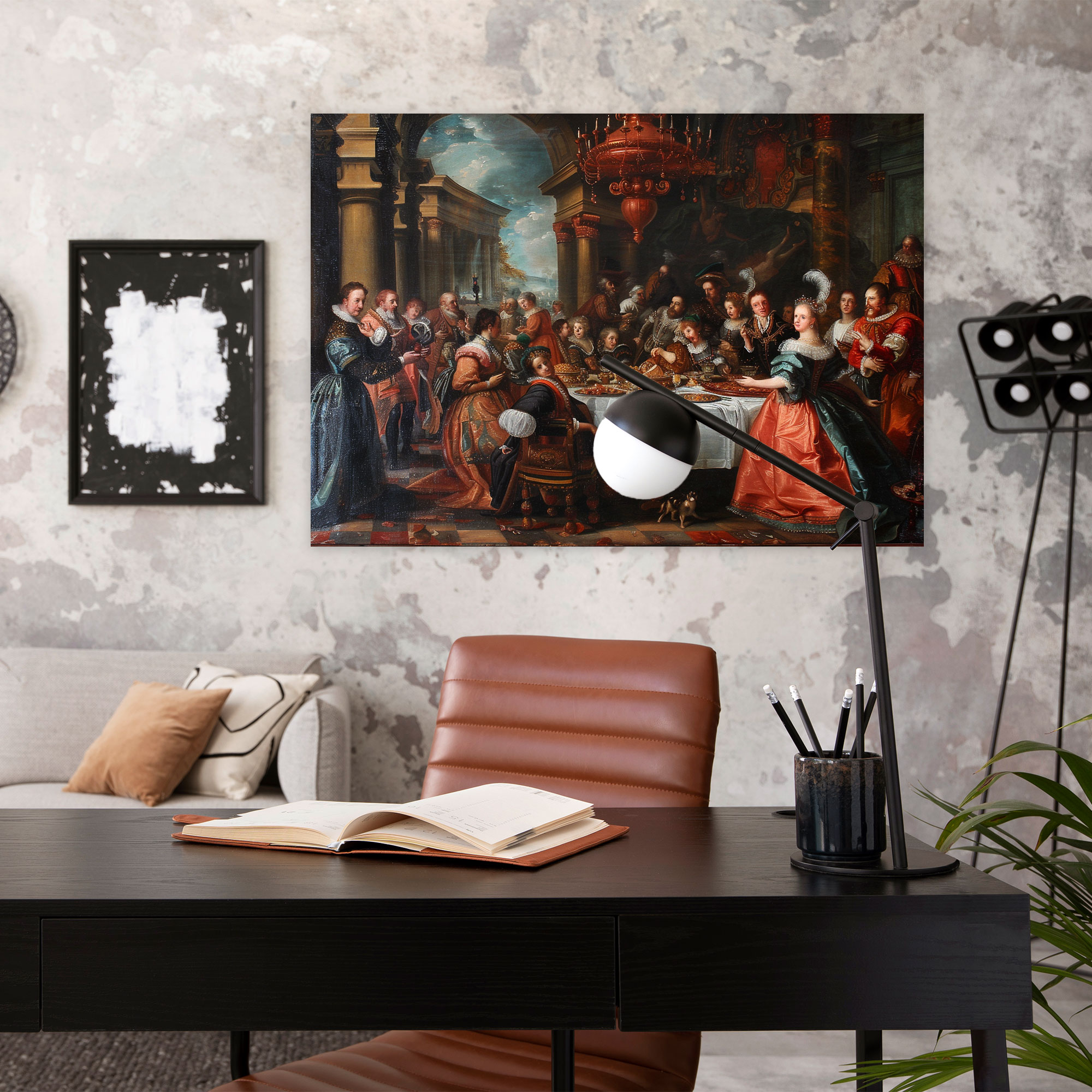 Baroque Style Painting Wall Decoration - Baroque, Canvas Print, Canvas, Baroque Style Painting