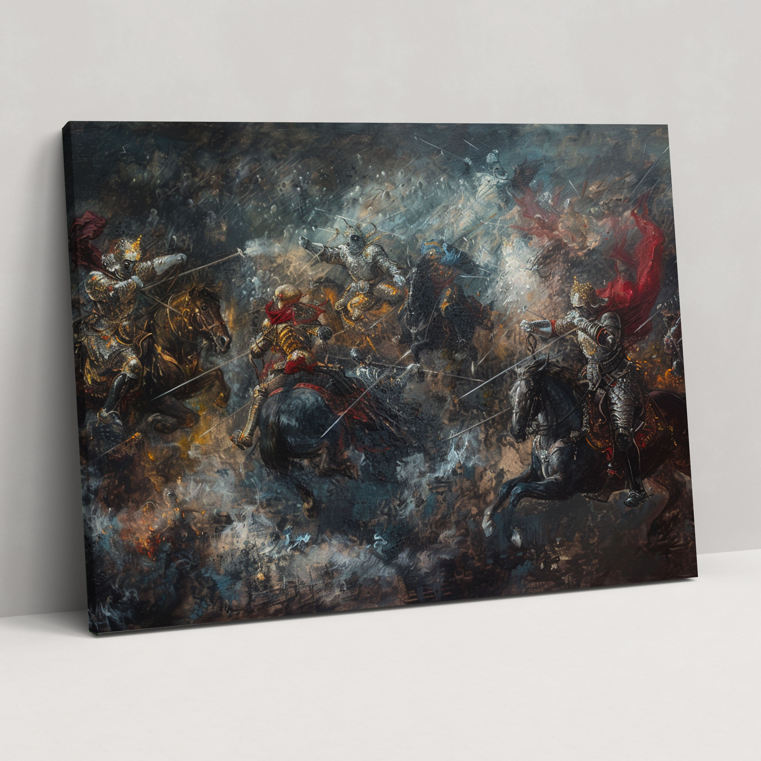 Dramatic Battle Wall Art - Baroque, Baroque Style Painting, Canvas Wall Art, Wall Decoration