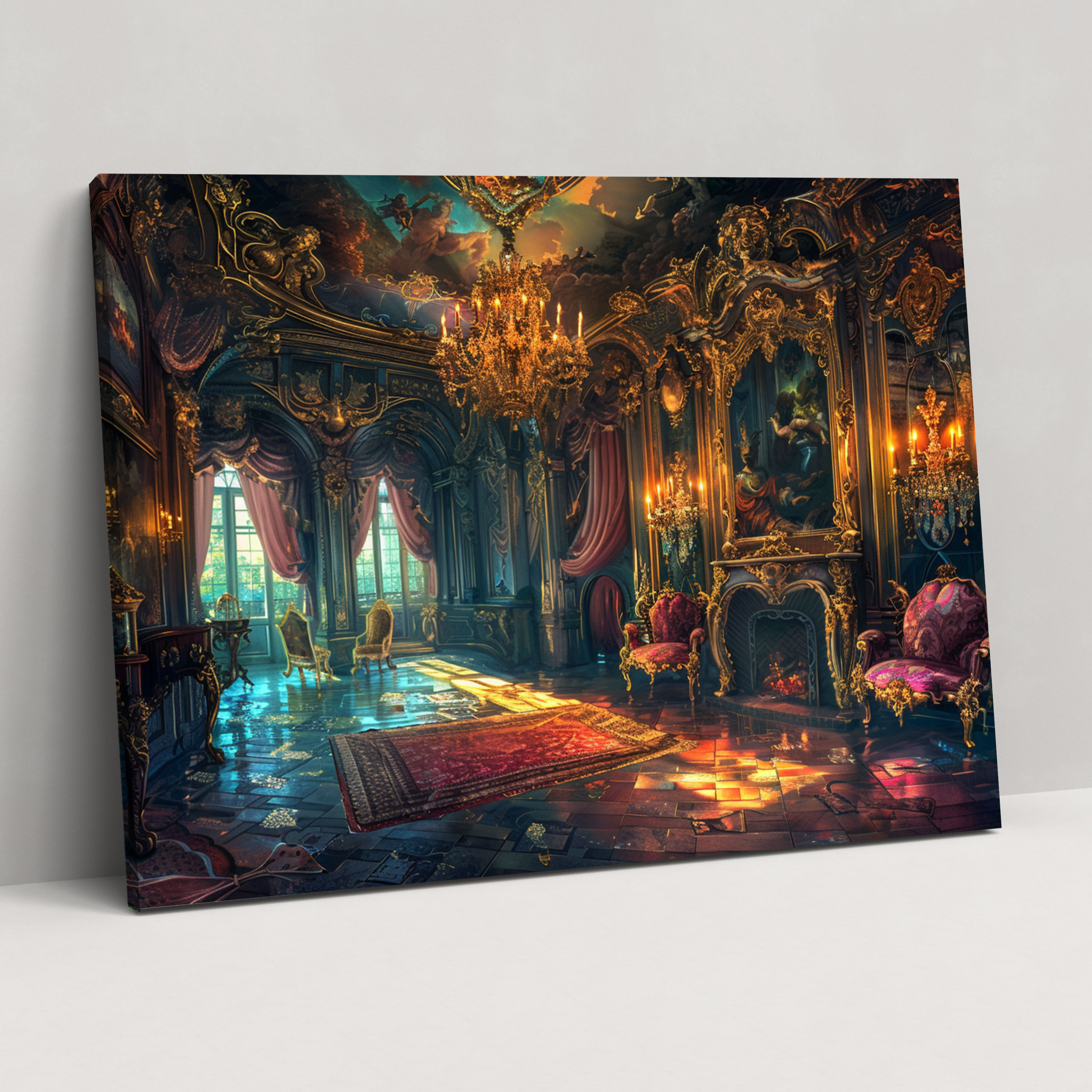 Ornate Chateau Canvas Print - Baroque, Canvas Wall Art, Wall Decoration, Canvas Print