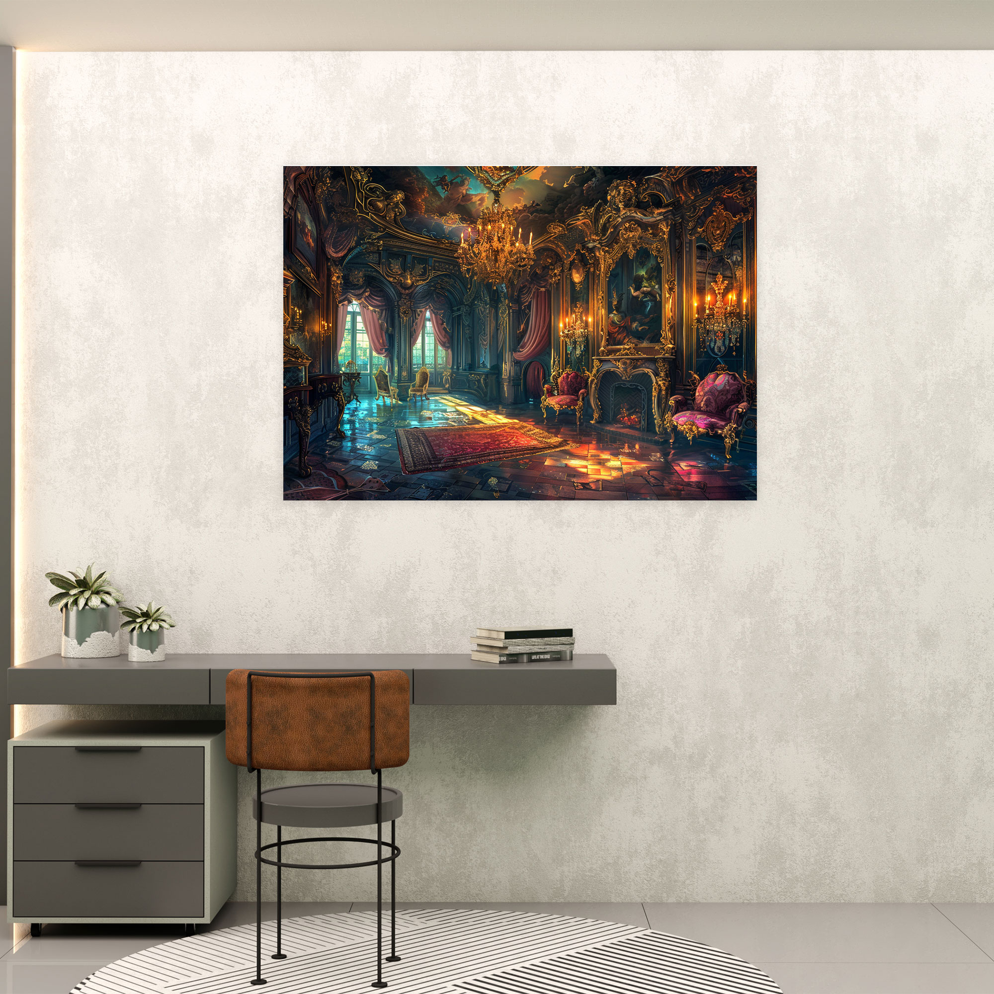 Ornate Chateau Canvas Print - Baroque, Canvas Wall Art, Wall Decoration, Canvas Print
