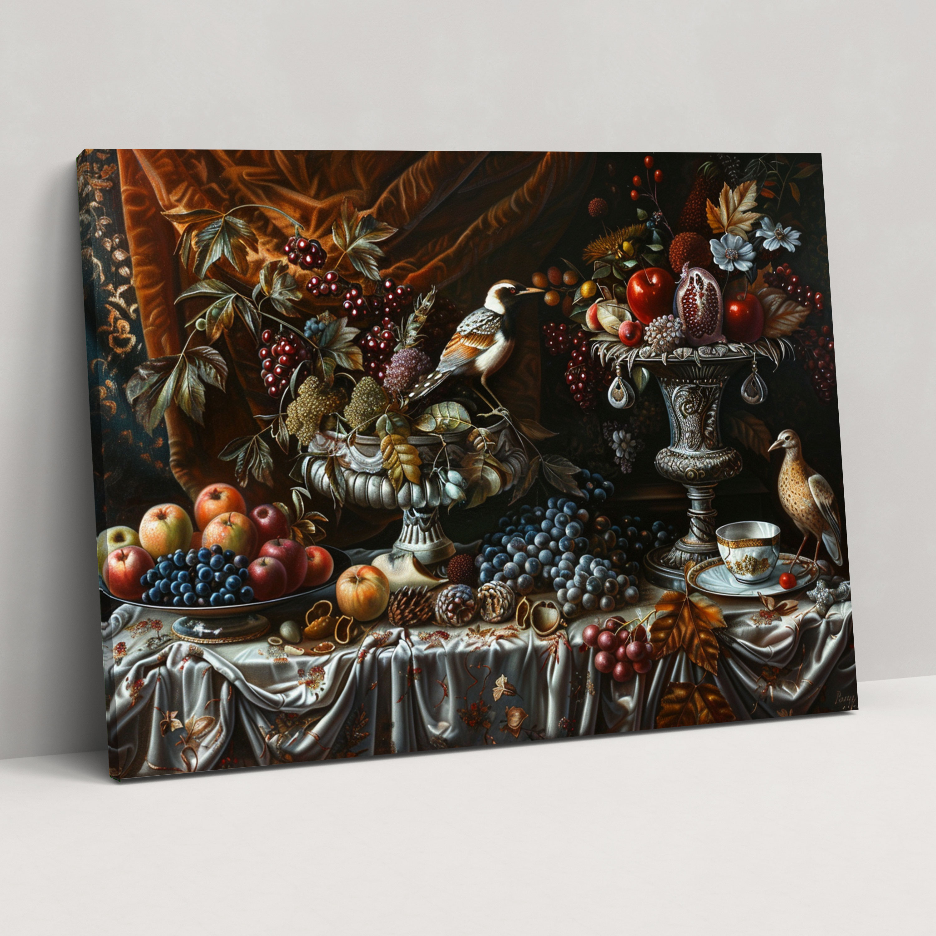 Baroque Style Painting Still Life Canvas Print - Baroque, Canvas Wall Art, Home Decoration, Wall Art
