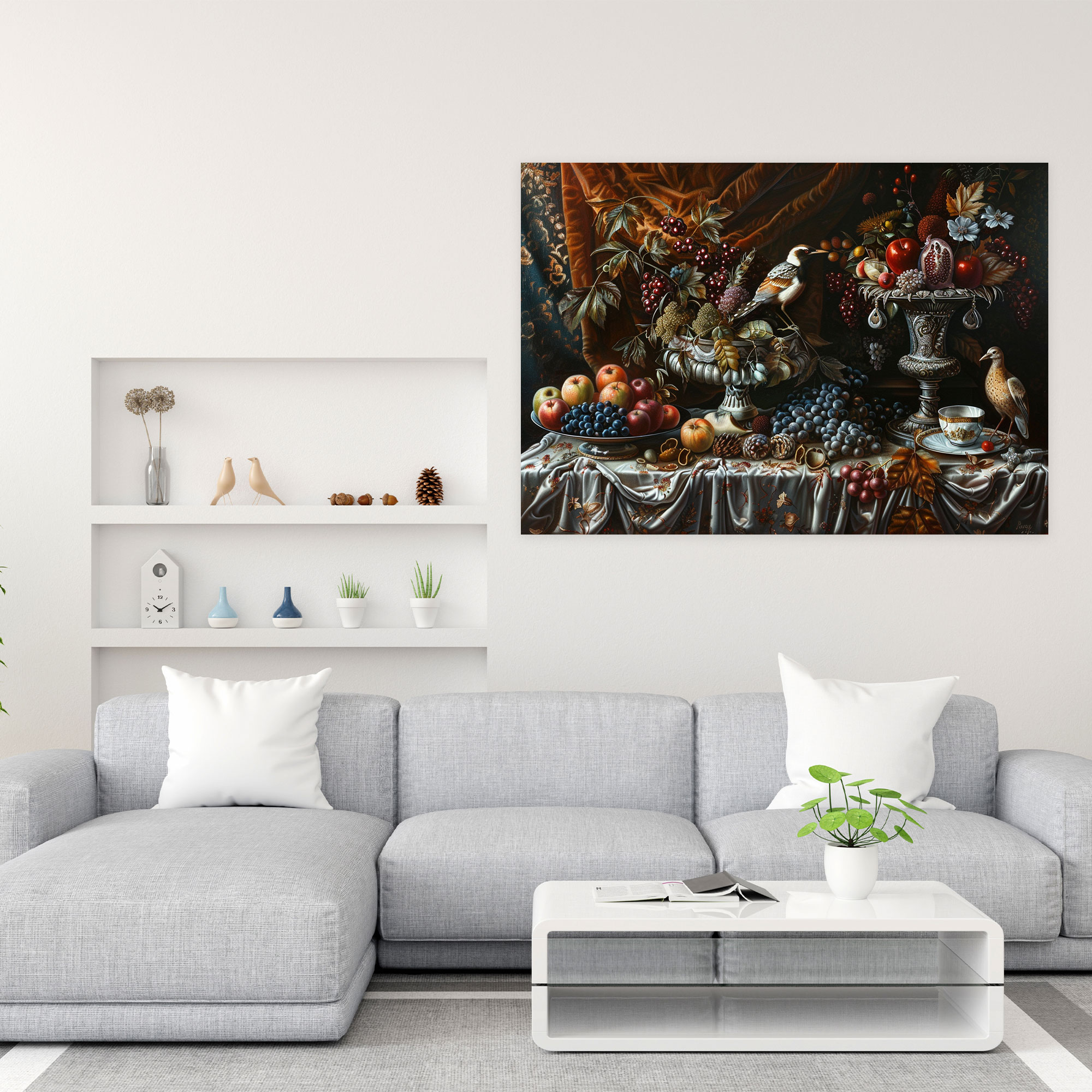 Baroque Style Painting Still Life Canvas Print - Baroque, Canvas Wall Art, Home Decoration, Wall Art