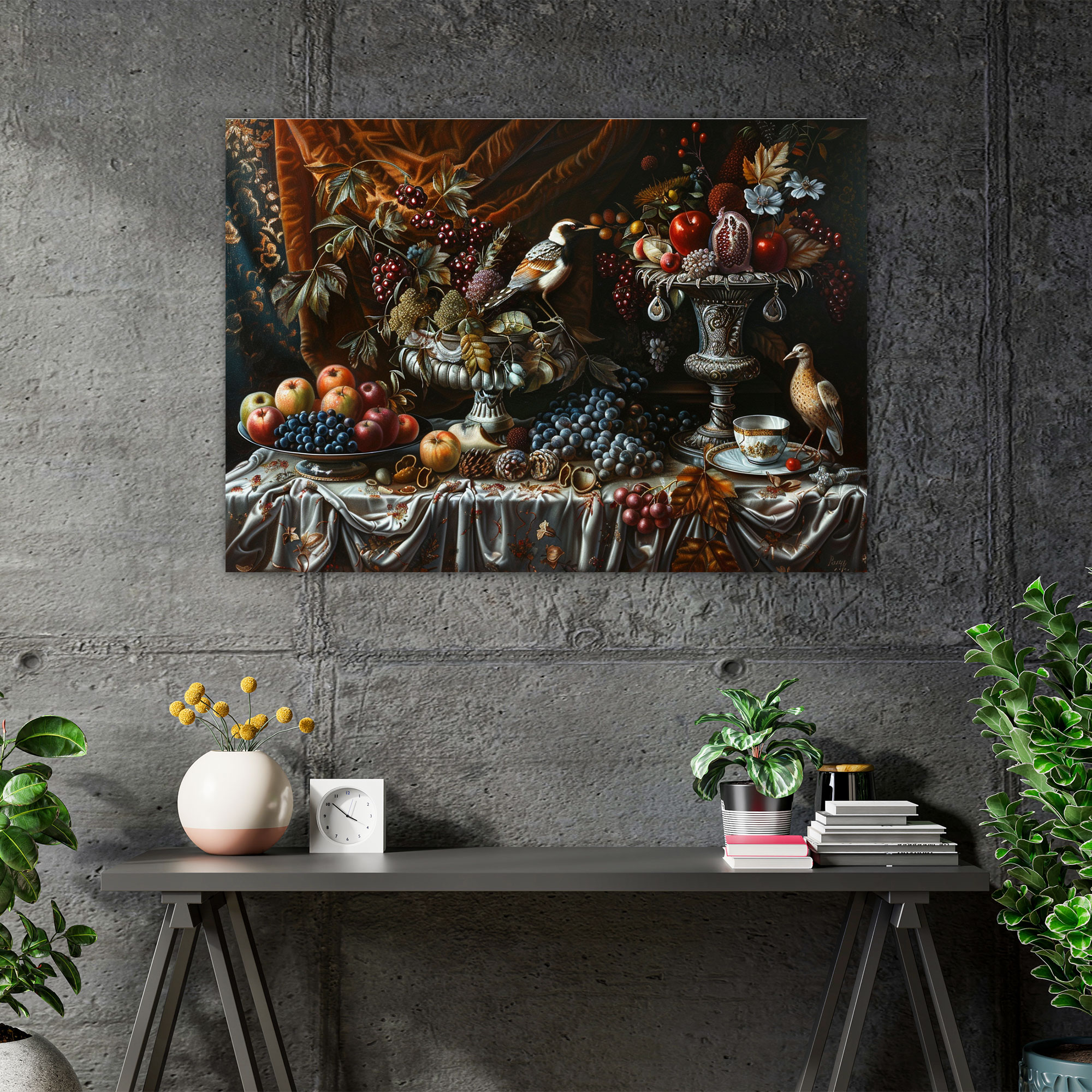 Baroque Style Painting Still Life Canvas Print - Baroque, Canvas Wall Art, Home Decoration, Wall Art