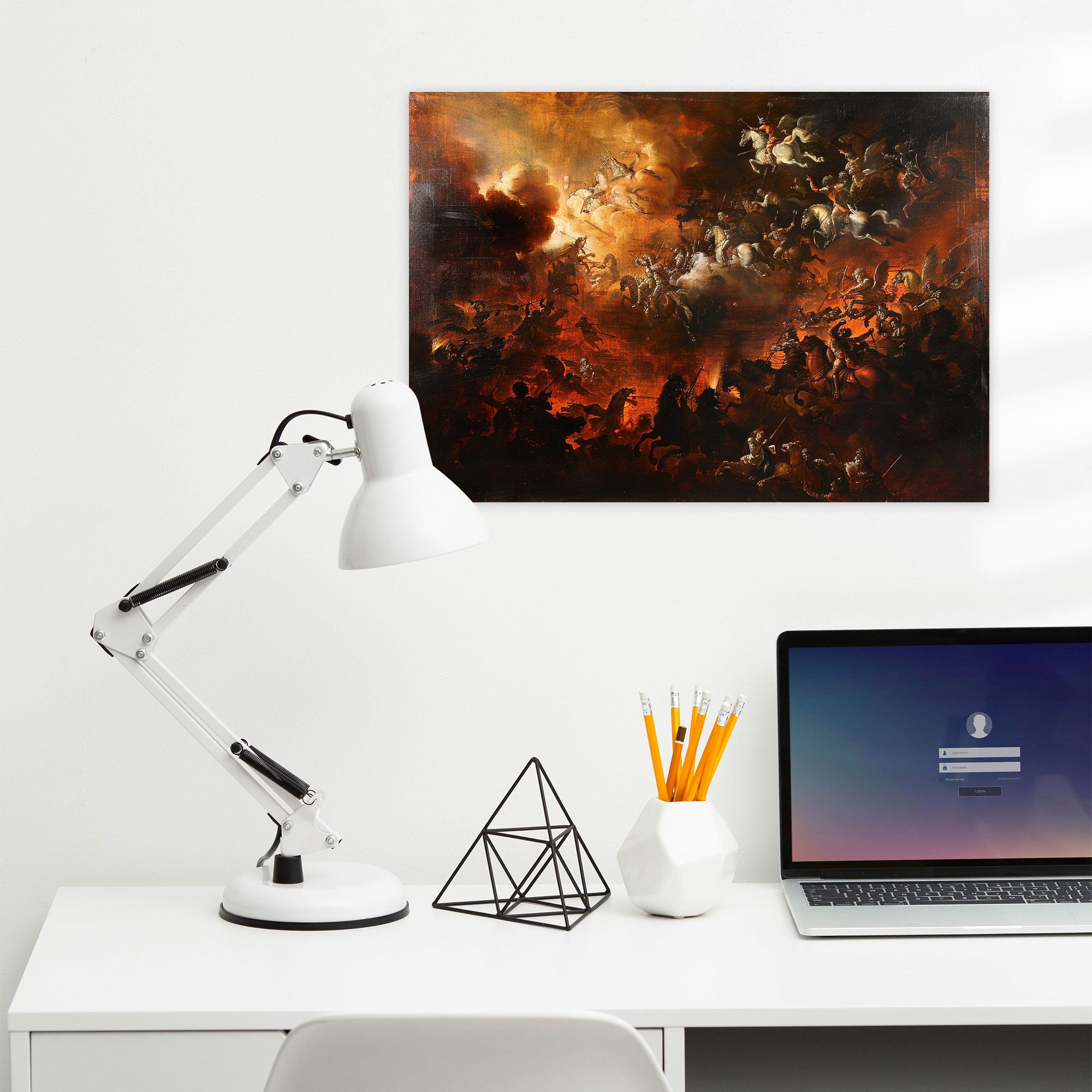 Baroque Style Painting Battle Scene Wall Art - Baroque, Canvas, Wall Decoration, Wall Art