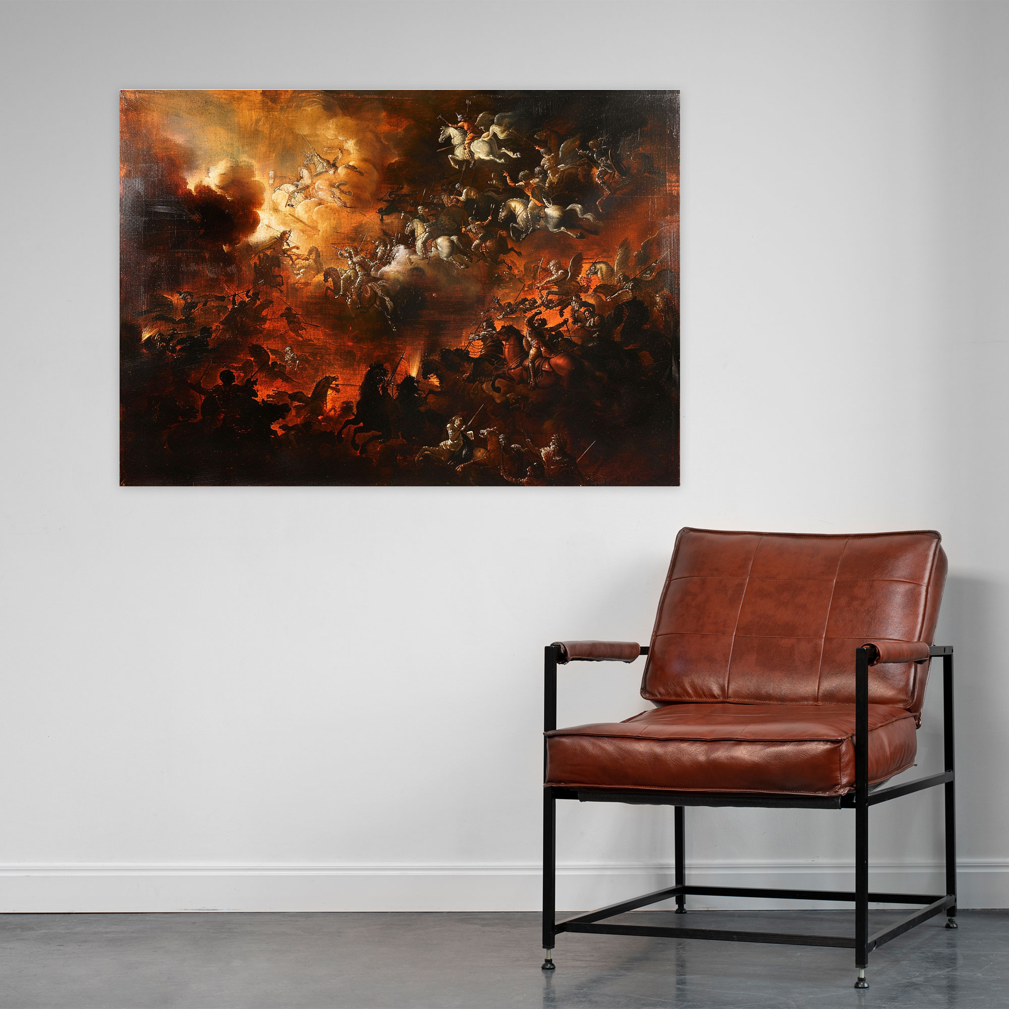 Baroque Style Painting Battle Scene Wall Art - Baroque, Canvas, Wall Decoration, Wall Art