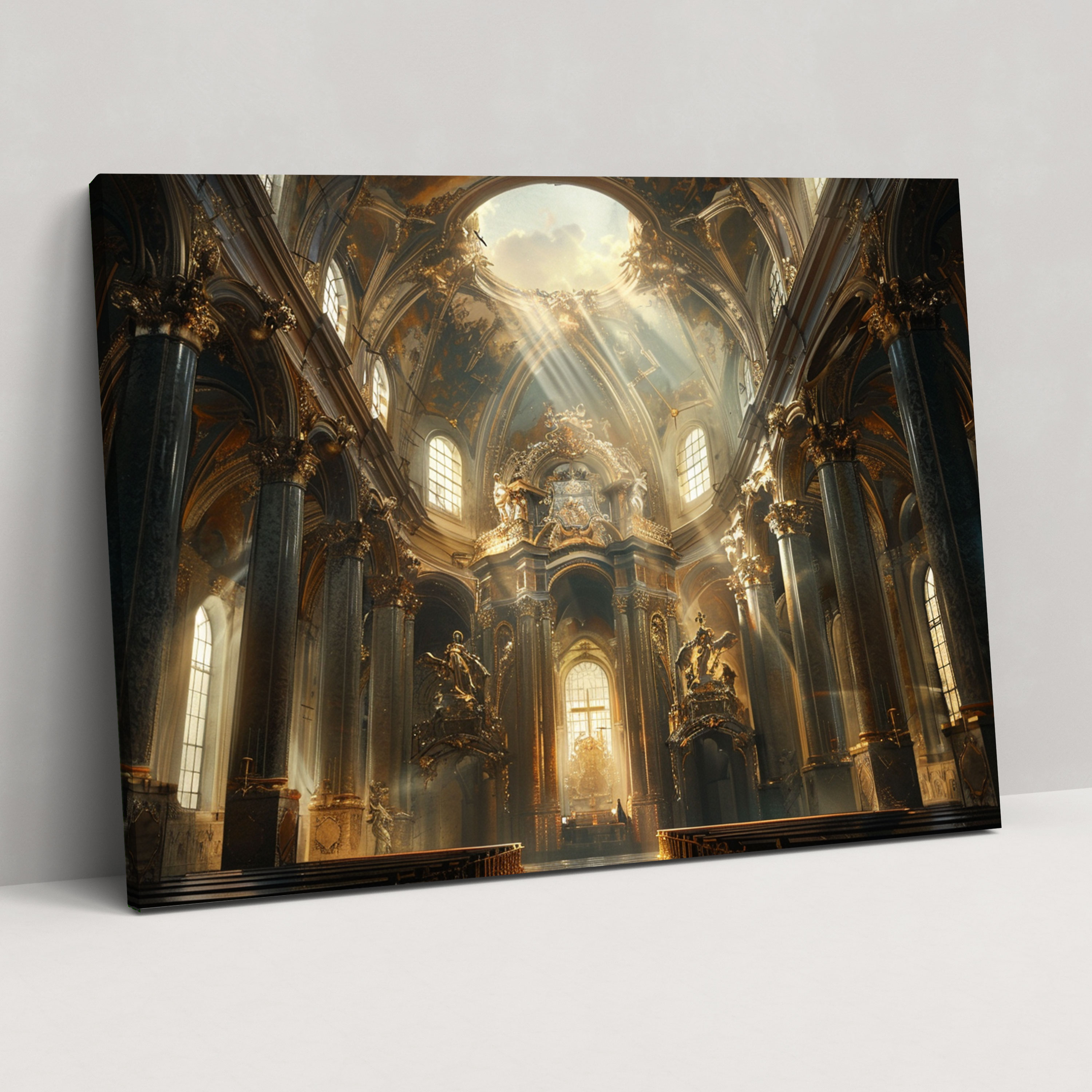 Baroque Style Painting Cathedral Canvas Print - Baroque, Canvas Wall Art, Canvas, Wall Art
