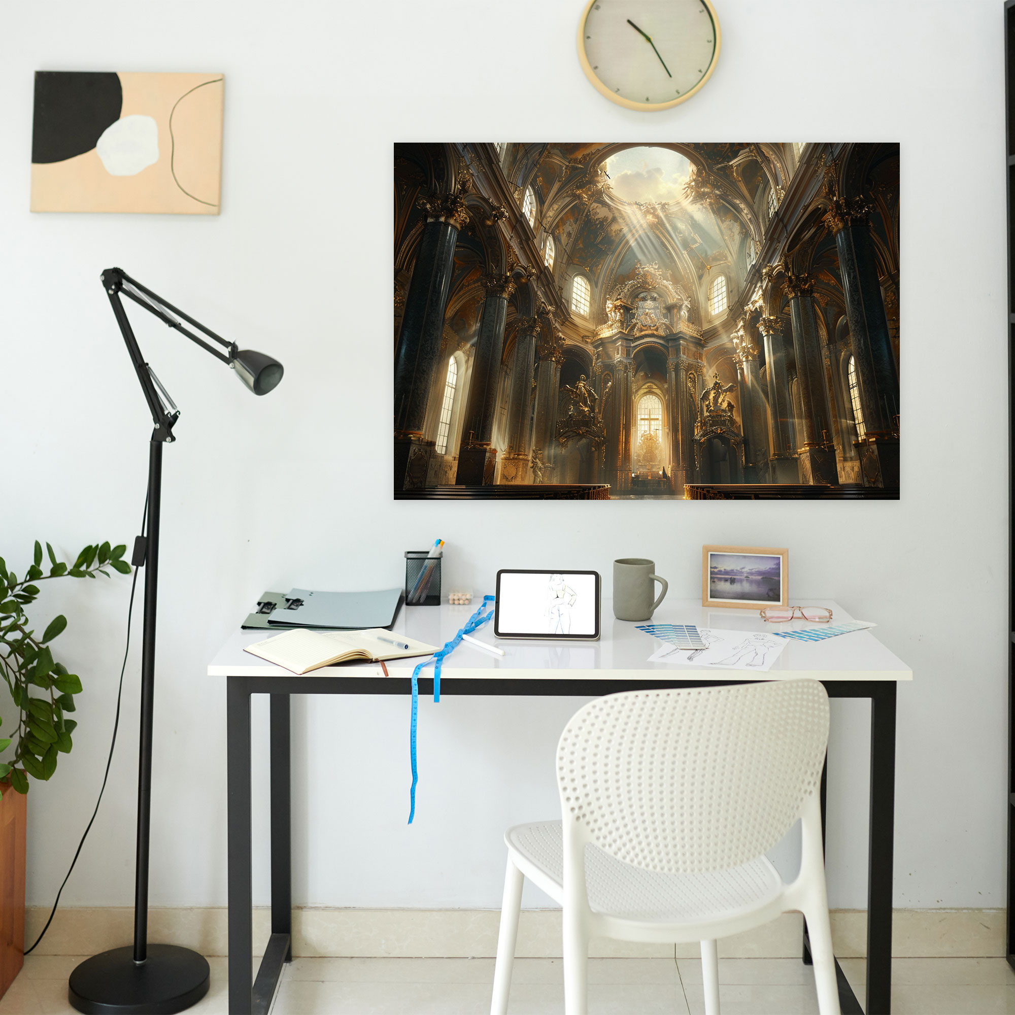 Baroque Style Painting Cathedral Canvas Print - Baroque, Canvas Wall Art, Canvas, Wall Art