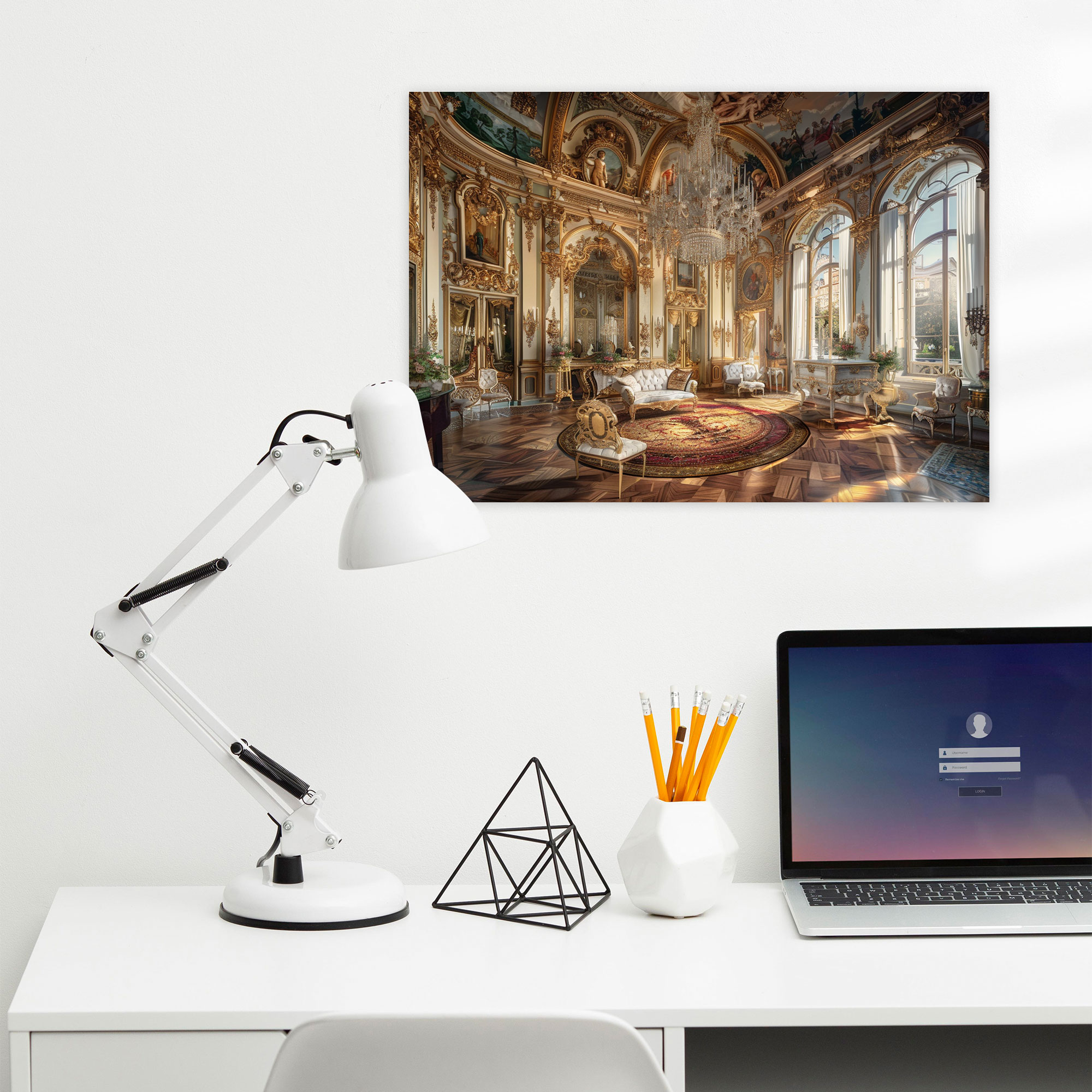 Baroque Style Painting Canvas Wall Art - Baroque, Luxurious Palace, Canvas Wall Art, Baroque Style Painting