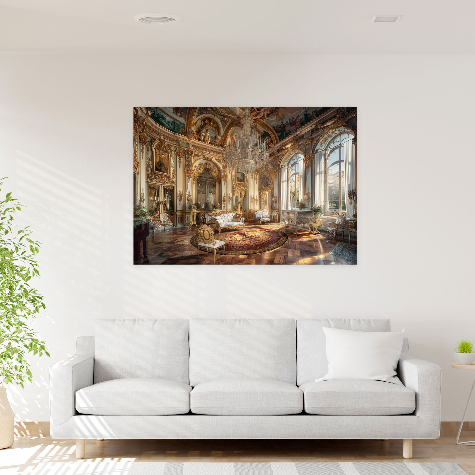 Baroque Style Painting Canvas Wall Art - Baroque, Luxurious Palace, Canvas Wall Art, Baroque Style Painting