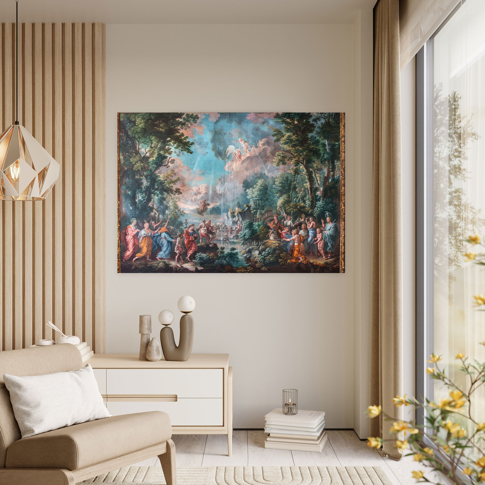 Baroque Style Painting Mythological Canvas Print - Baroque, Wall Art, Canvas, Home Decoration