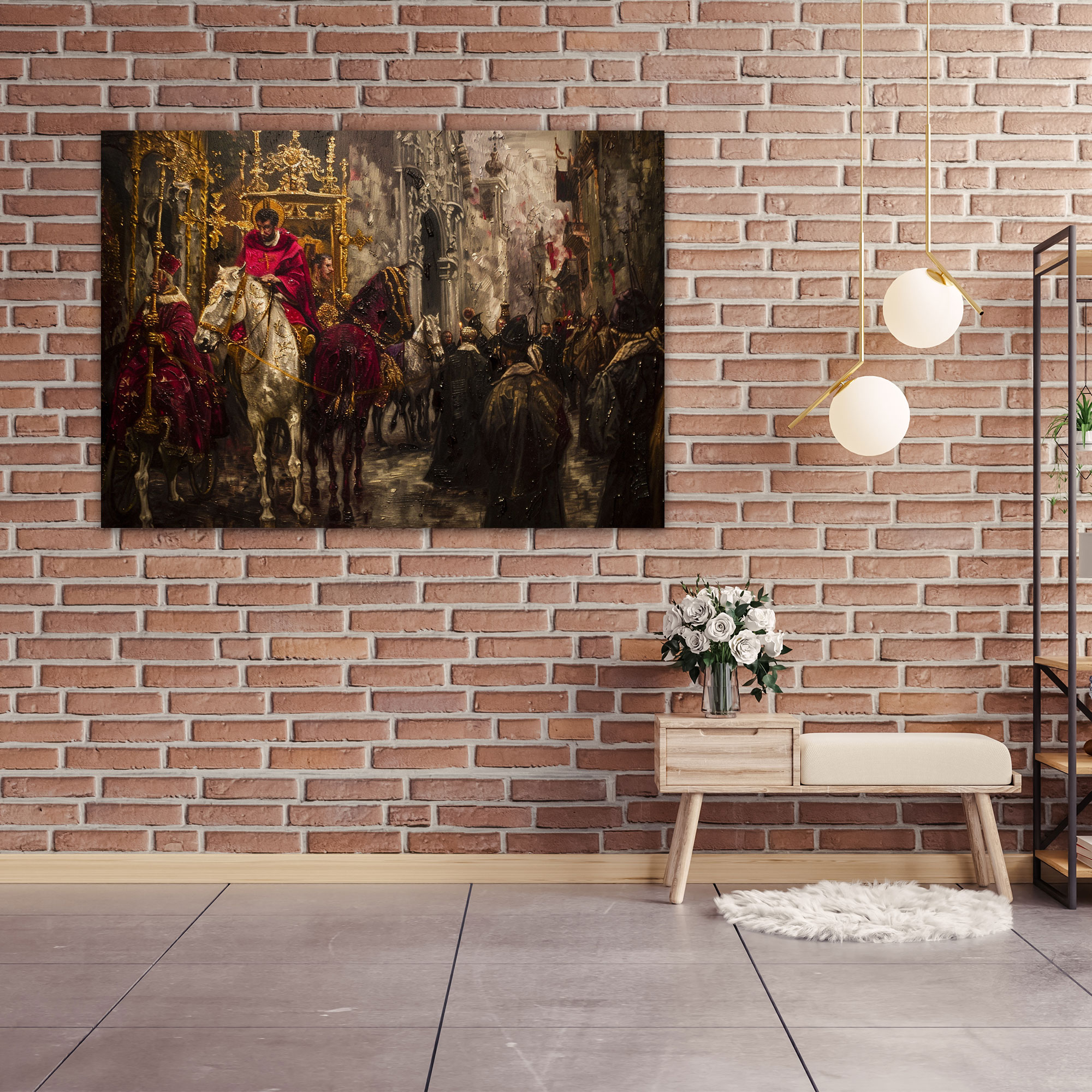 Baroque Style Painting Religious Procession Canvas Print - Baroque, Baroque Style Painting, Home Decoration, Canvas Wall Art