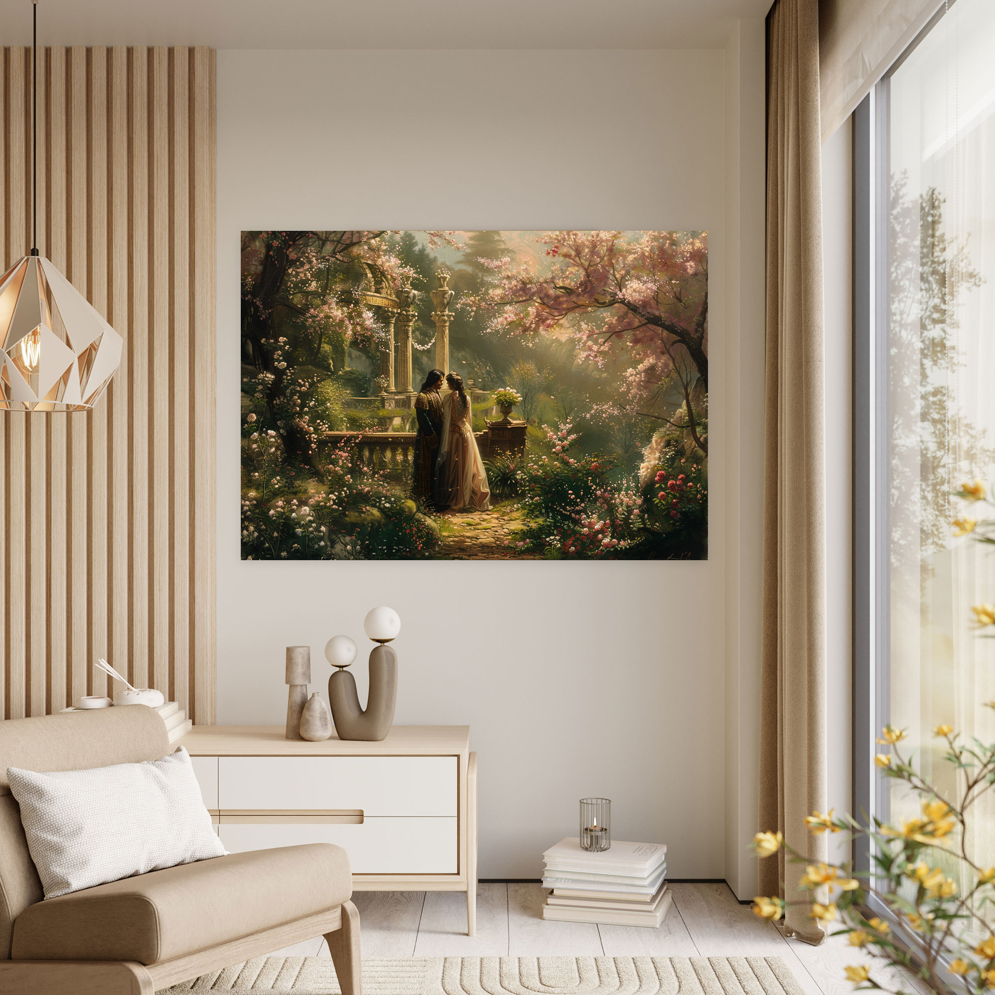 Baroque Style Painting Romantic Lovers Wall Decoration - Baroque, Baroque Style Painting, Home Decoration, Canvas