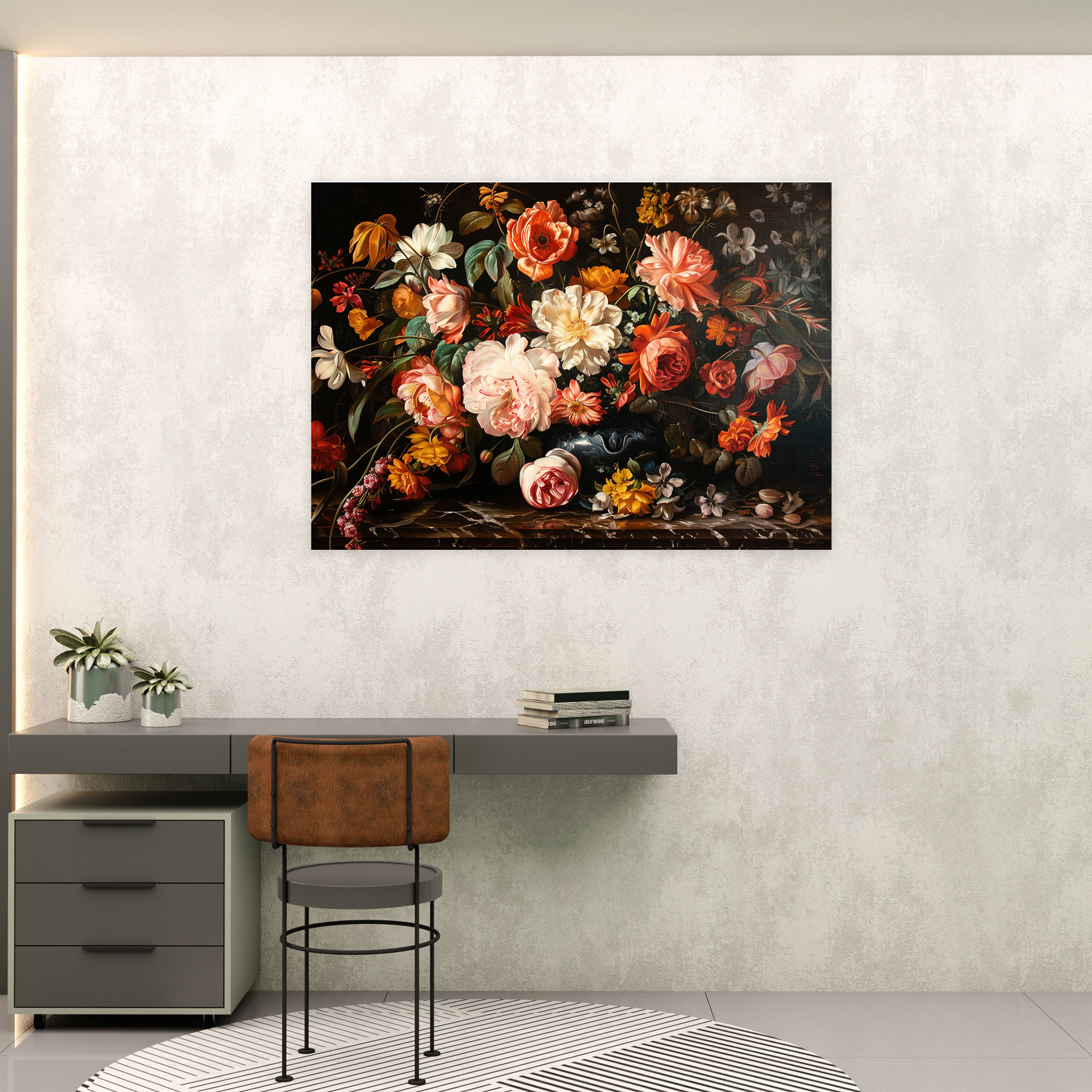Baroque Style Painting Canvas Print - Baroque, Home Decoration, Canvas Wall Art, Canvas Print