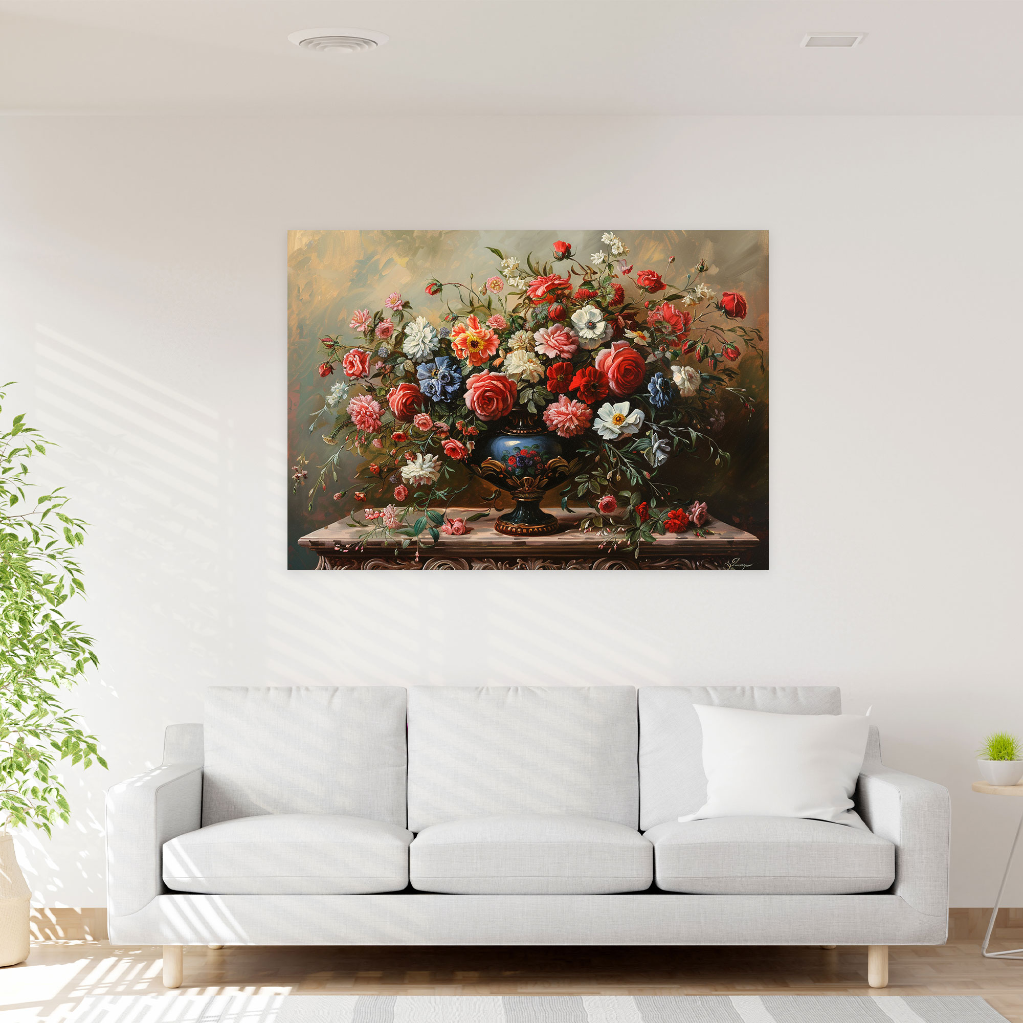 Baroque Style Painting Canvas Print - Baroque, Wall Decoration, Wall Art, Canvas