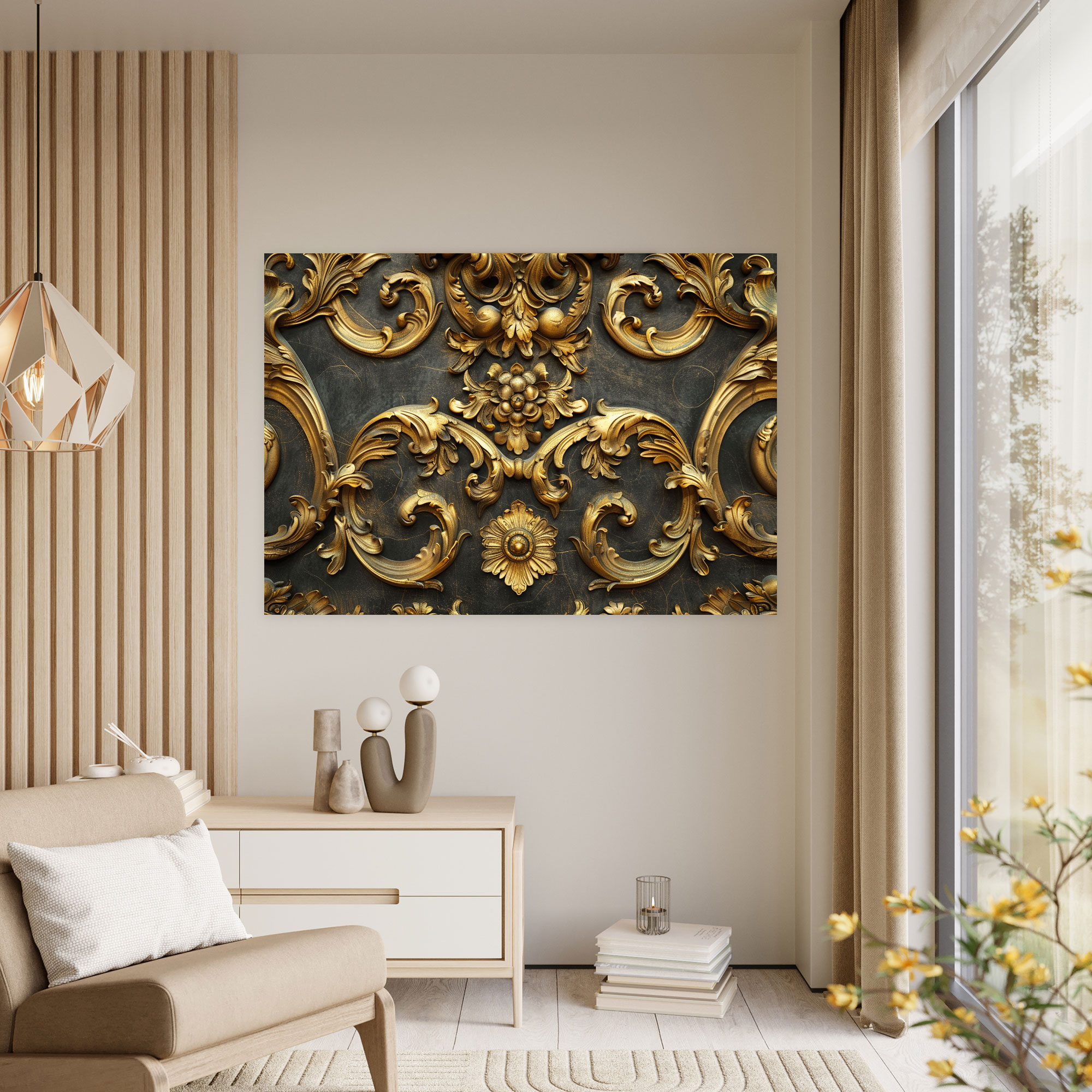 Baroque Style Painting Canvas Print - Baroque, Canvas Print, Wall Decoration, Wall Art
