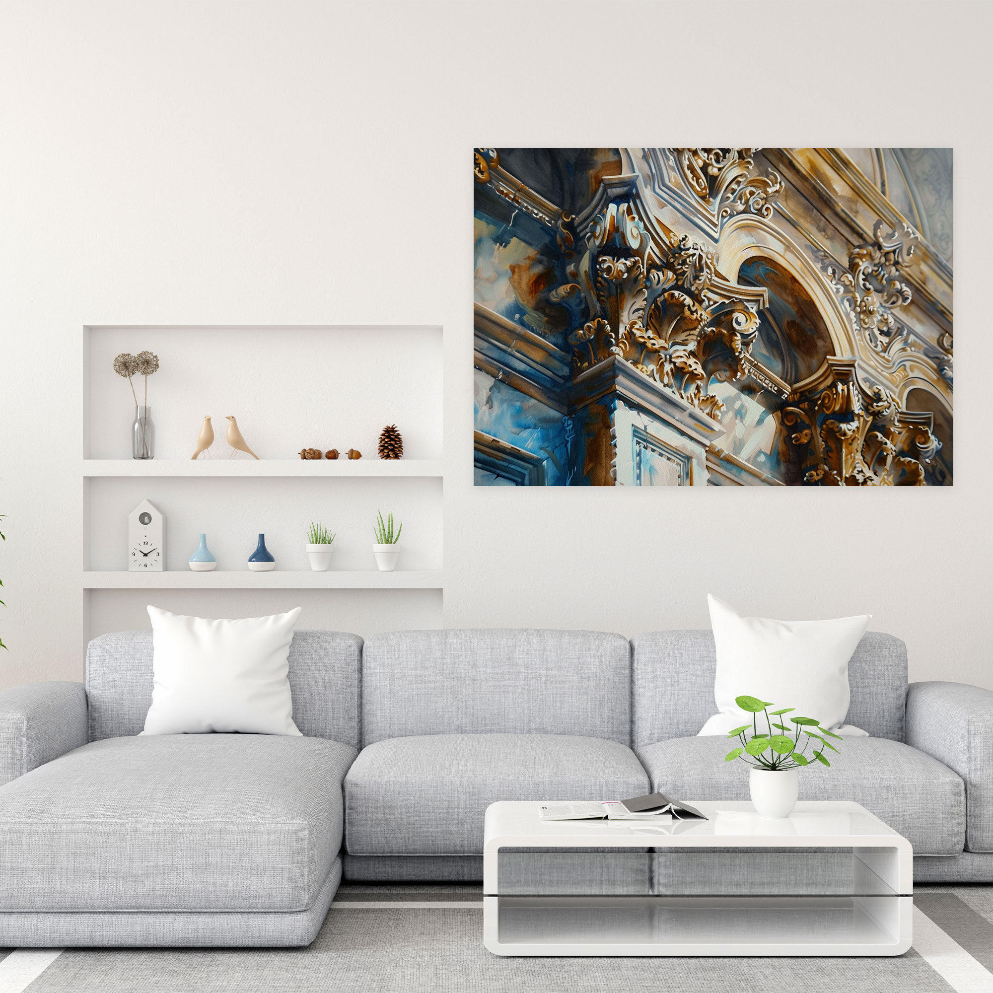 Baroque Style Painting Canvas Print - Baroque, Home Decoration, Canvas, Canvas Wall Art