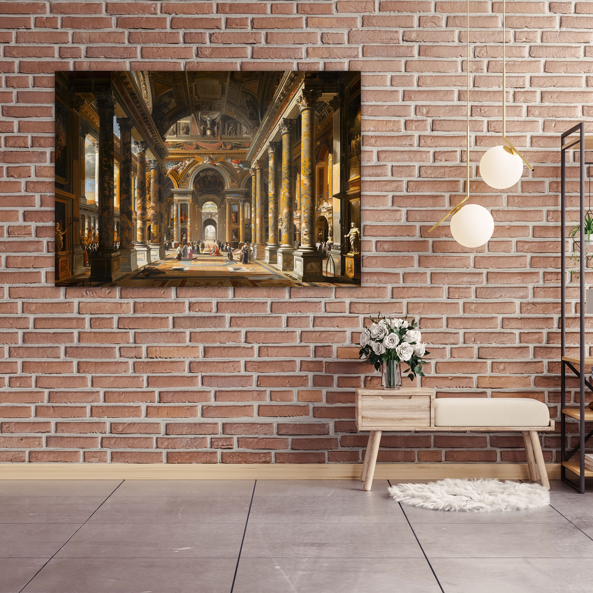 Architectural Baroque Style Wall Decoration - Baroque, Home Decoration, Canvas Print, Baroque Style Painting