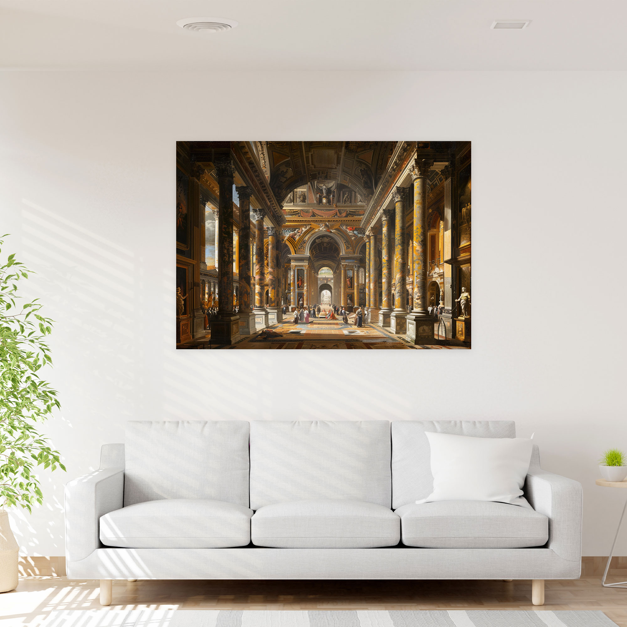 Architectural Baroque Style Wall Decoration - Baroque, Home Decoration, Canvas Print, Baroque Style Painting