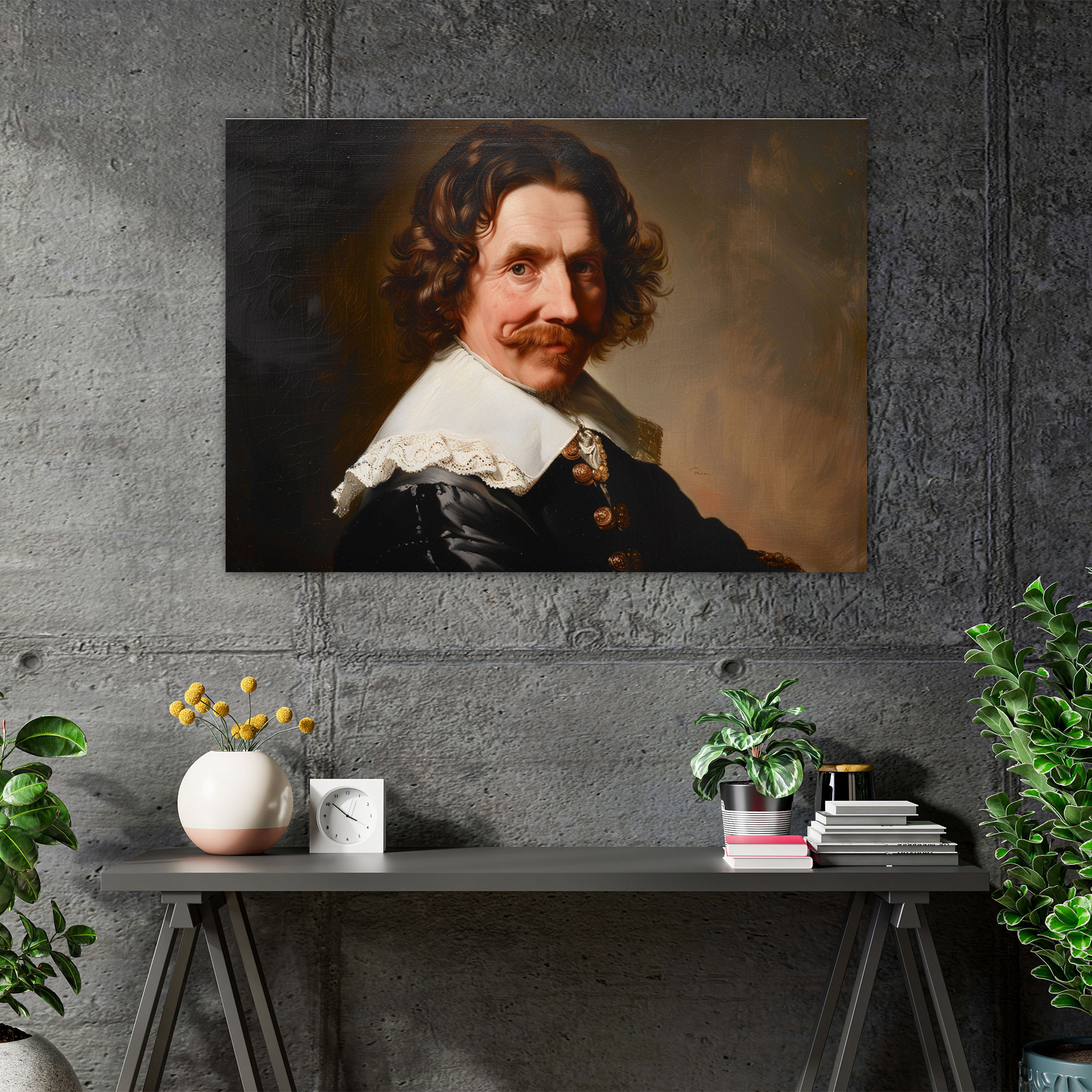 Baroque Style Painting Canvas Print - Baroque, Wall Decoration, Canvas, Canvas Wall Art