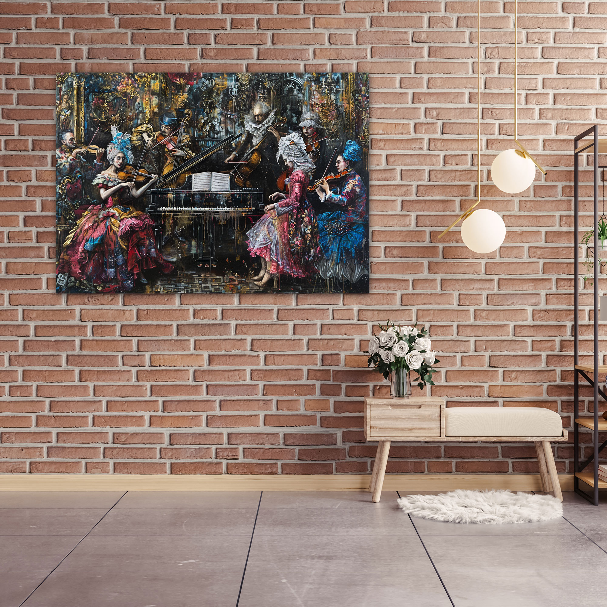 Baroque Style Painting Wall Decoration - Baroque, Baroque Style Painting, Canvas, Wall Decoration