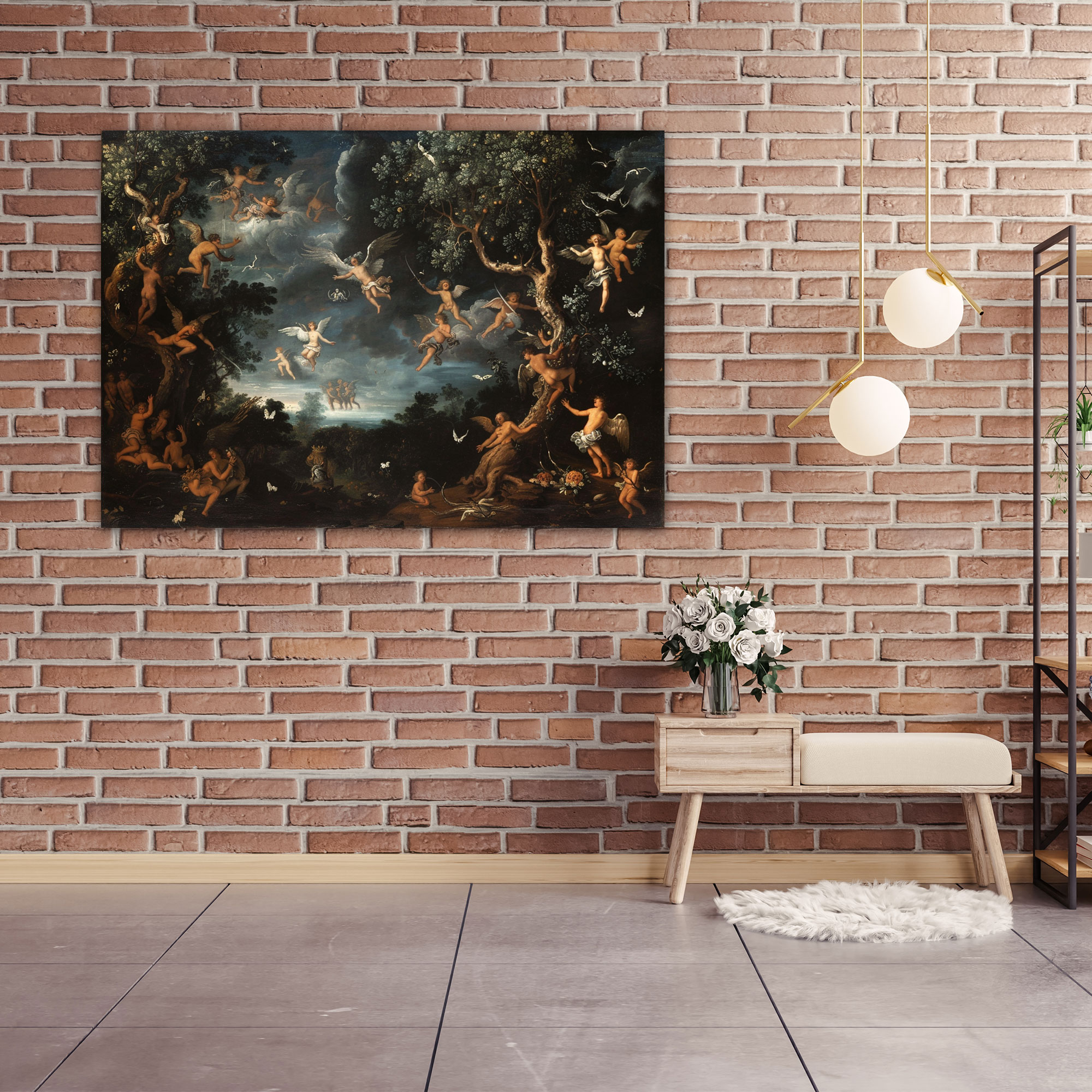 Mythical Battle Wall Art - Baroque, Baroque Style Painting, Canvas Wall Art, Canvas Print