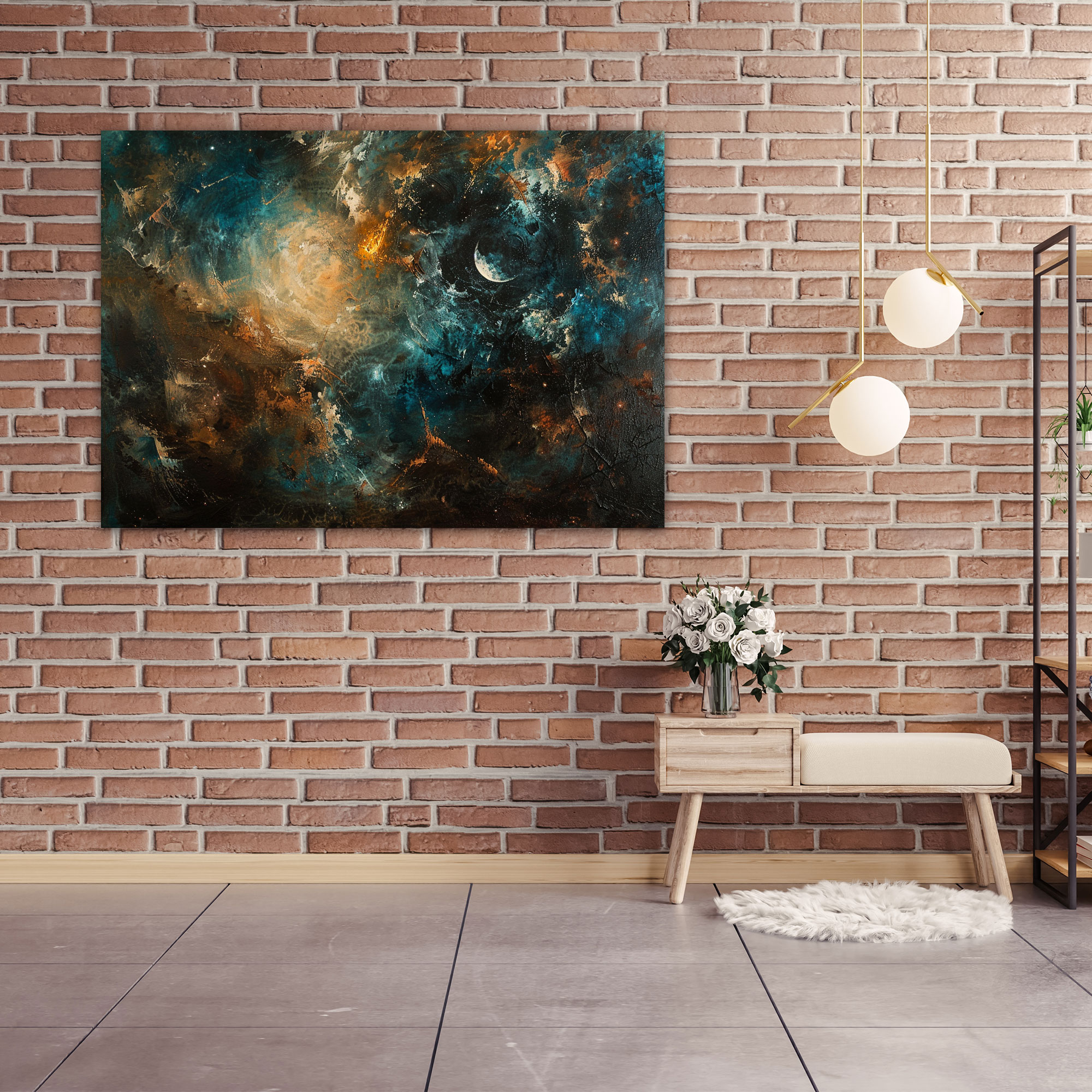 Celestial Baroque Canvas Print - Baroque, Wall Art, Celestial Motifs, Canvas