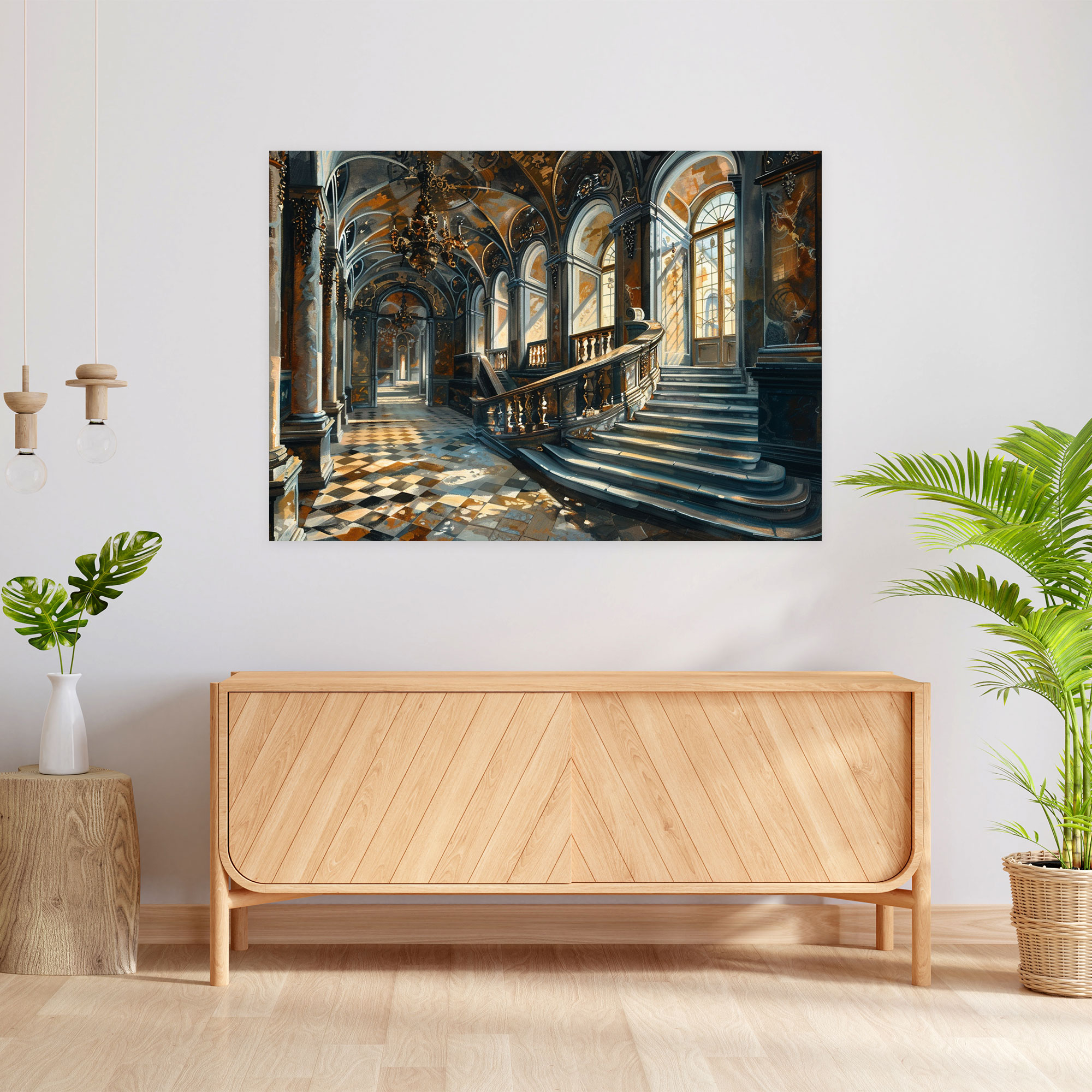 Antique Architecture Baroque Wall Decoration - Baroque, Wall Decoration, Elaborate Architecture, Canvas Wall Art