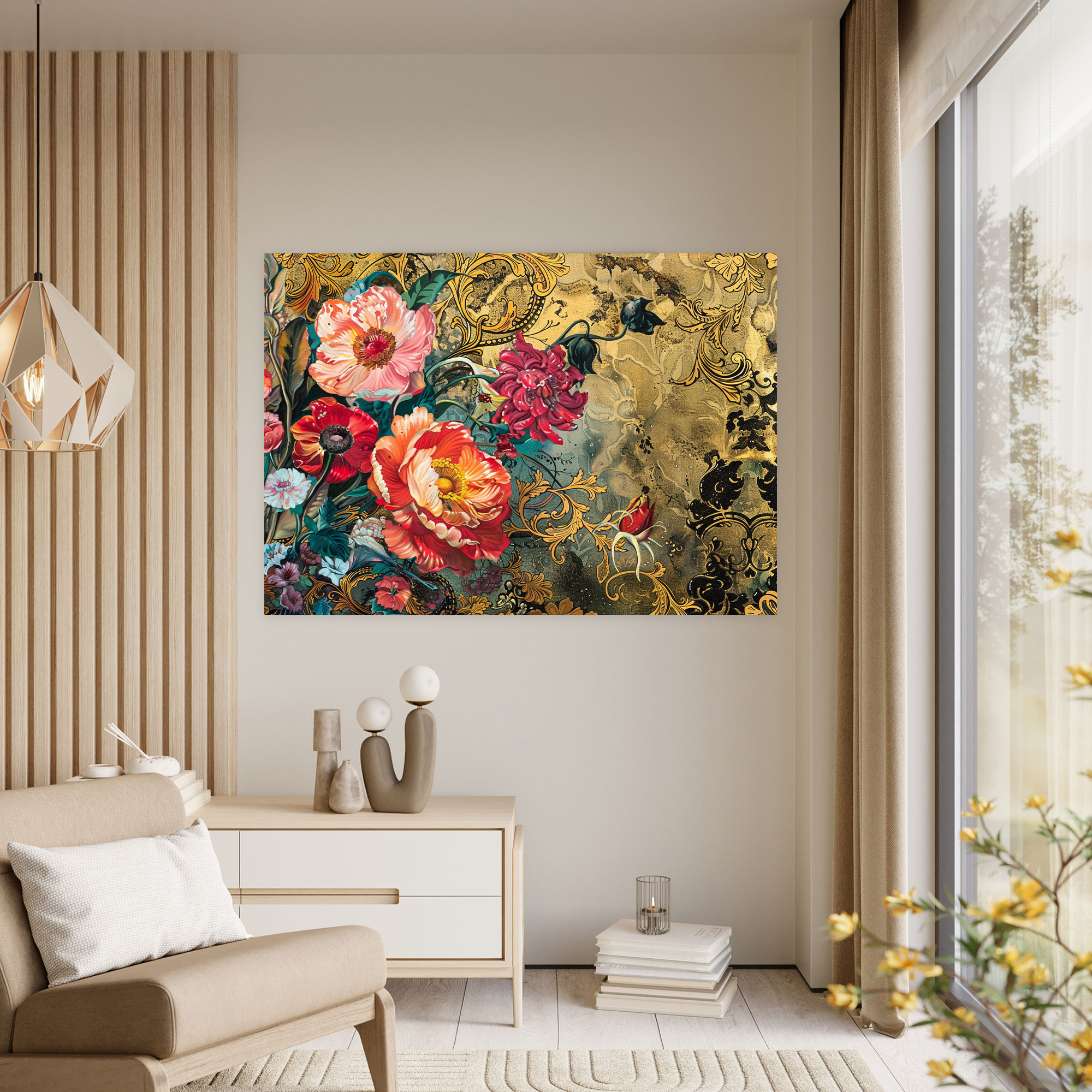 Barok Tarzı Resim Duvar Dekorasyonu - Kanvas Tablo Duvar Dekorasyonu Barok Sanat