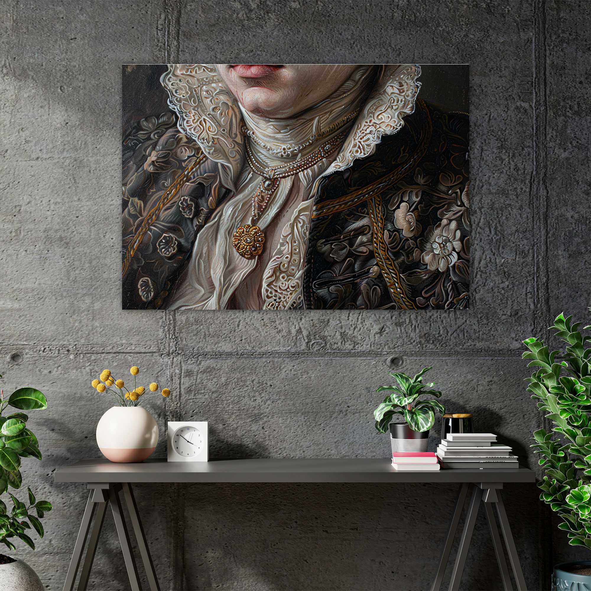 Baroque Style Painting Canvas Print - Baroque, Wall Decoration, Canvas, Canvas Wall Art