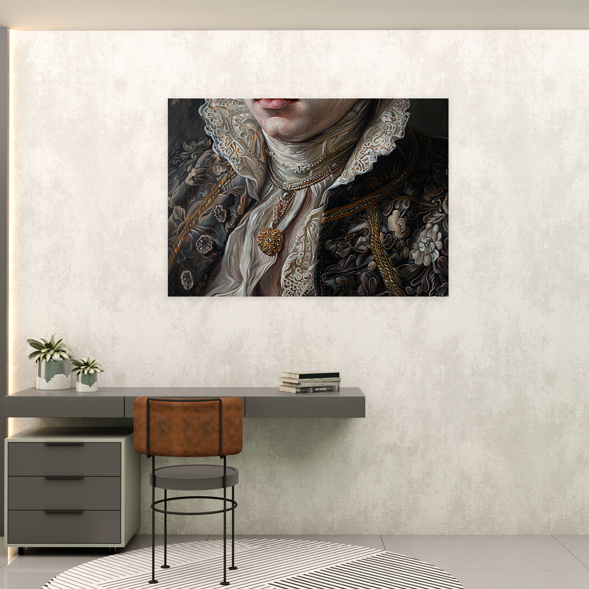 Baroque Style Painting Canvas Print - Baroque, Wall Decoration, Canvas, Canvas Wall Art