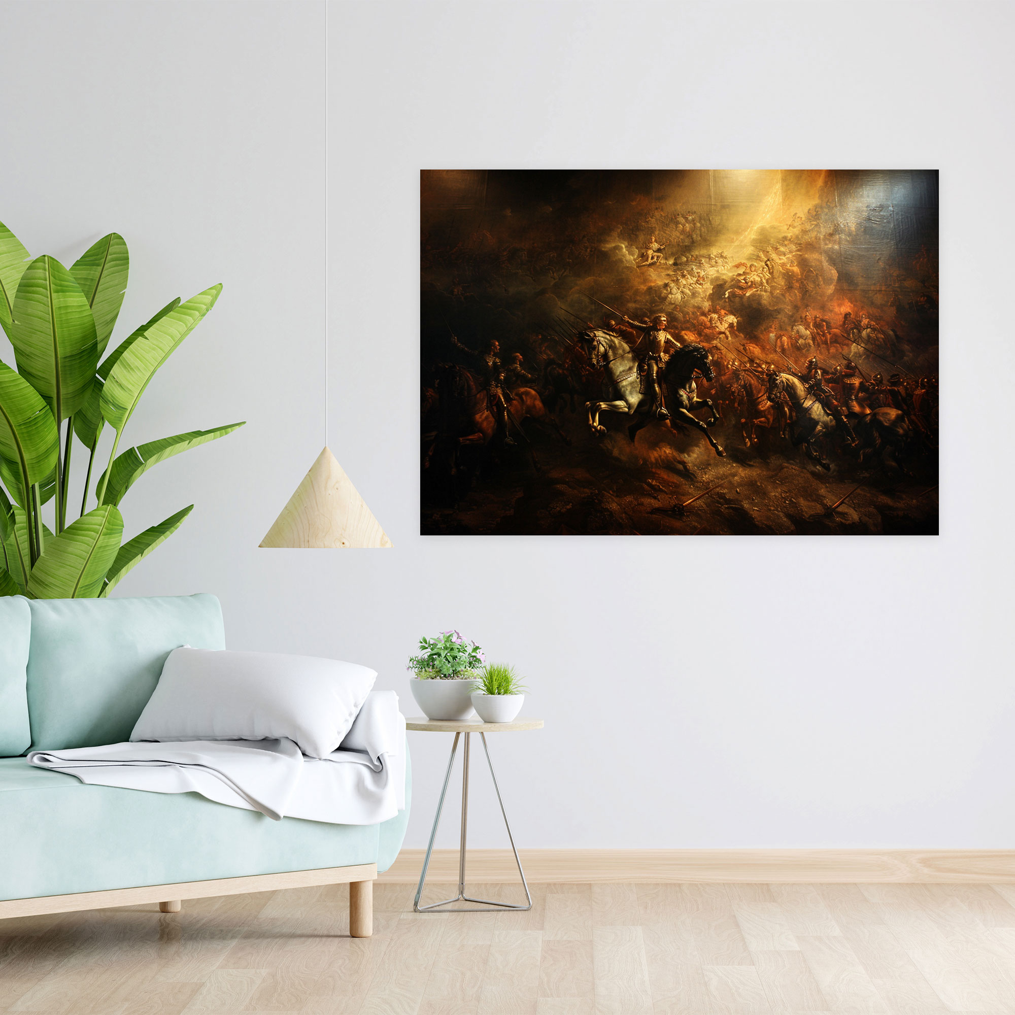 Battle Scene Baroque Style Painting Canvas Print - Baroque, Canvas, Wall Decoration, Wall Art