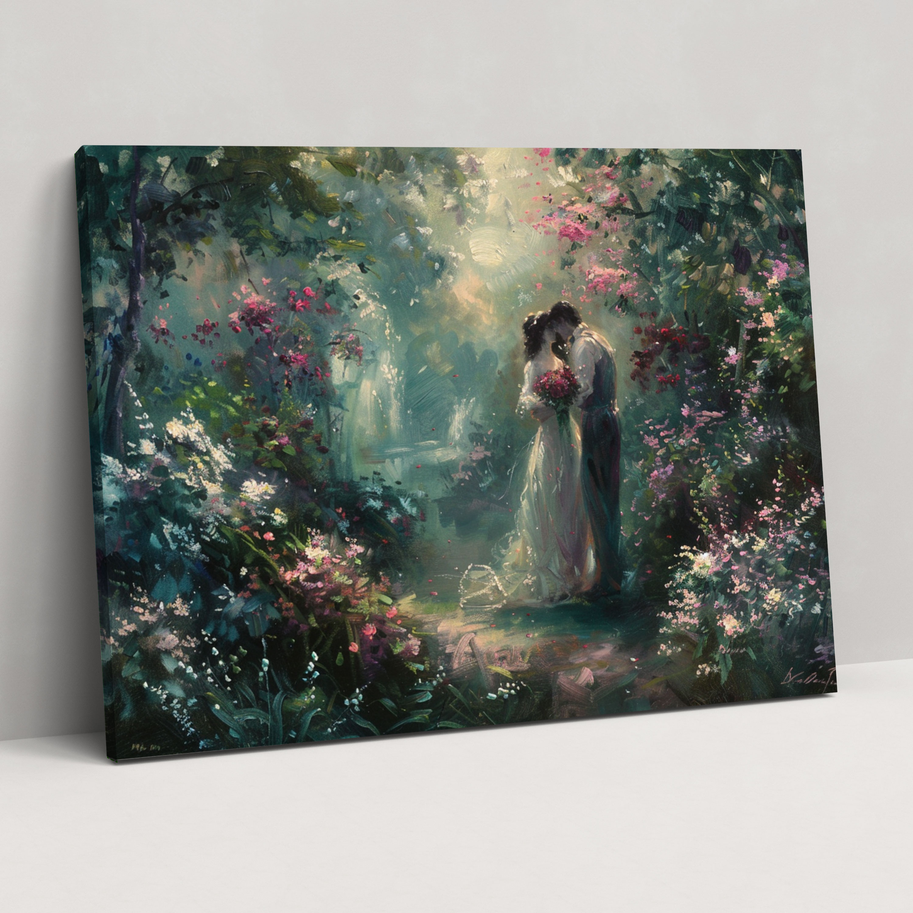 Romantic Garden Baroque Style Painting Wall Art - Baroque, Wall Decoration, Home Decoration, Pastel Colors
