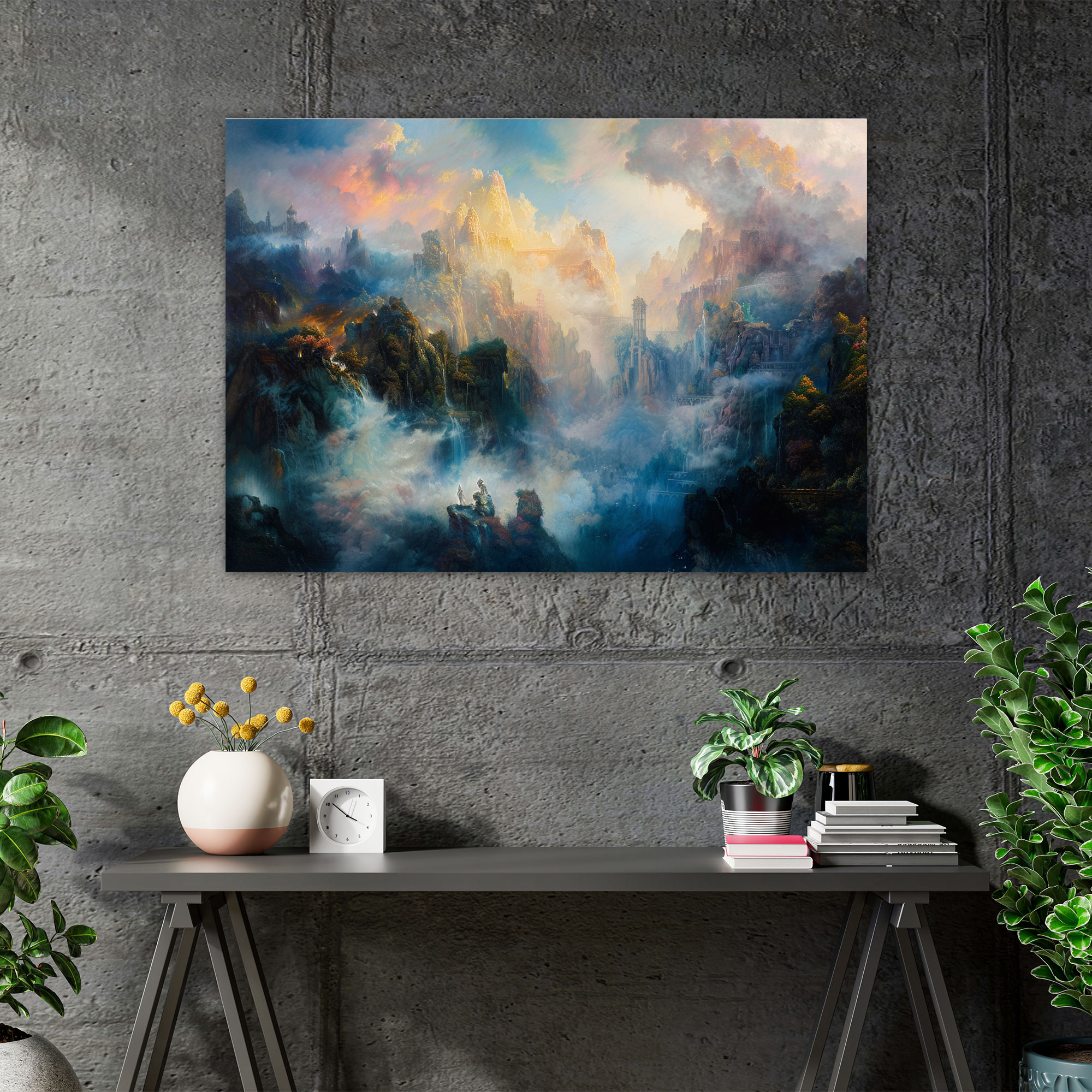 Mystical Landscape Baroque Style Painting Wall Art - Baroque, Ethereal Figures, Home Decoration, Wall Decoration