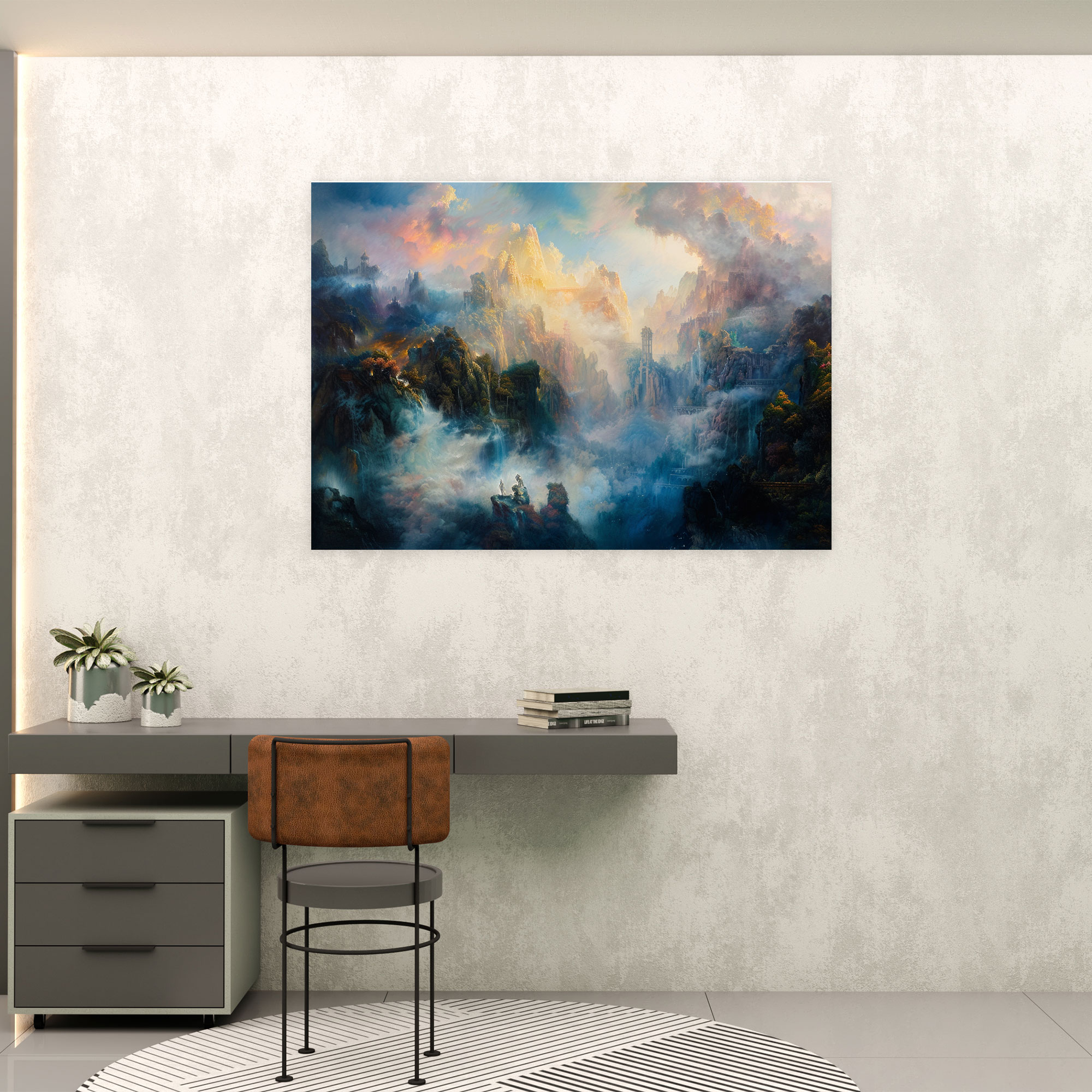 Mystical Landscape Baroque Style Painting Wall Art - Baroque, Ethereal Figures, Home Decoration, Wall Decoration