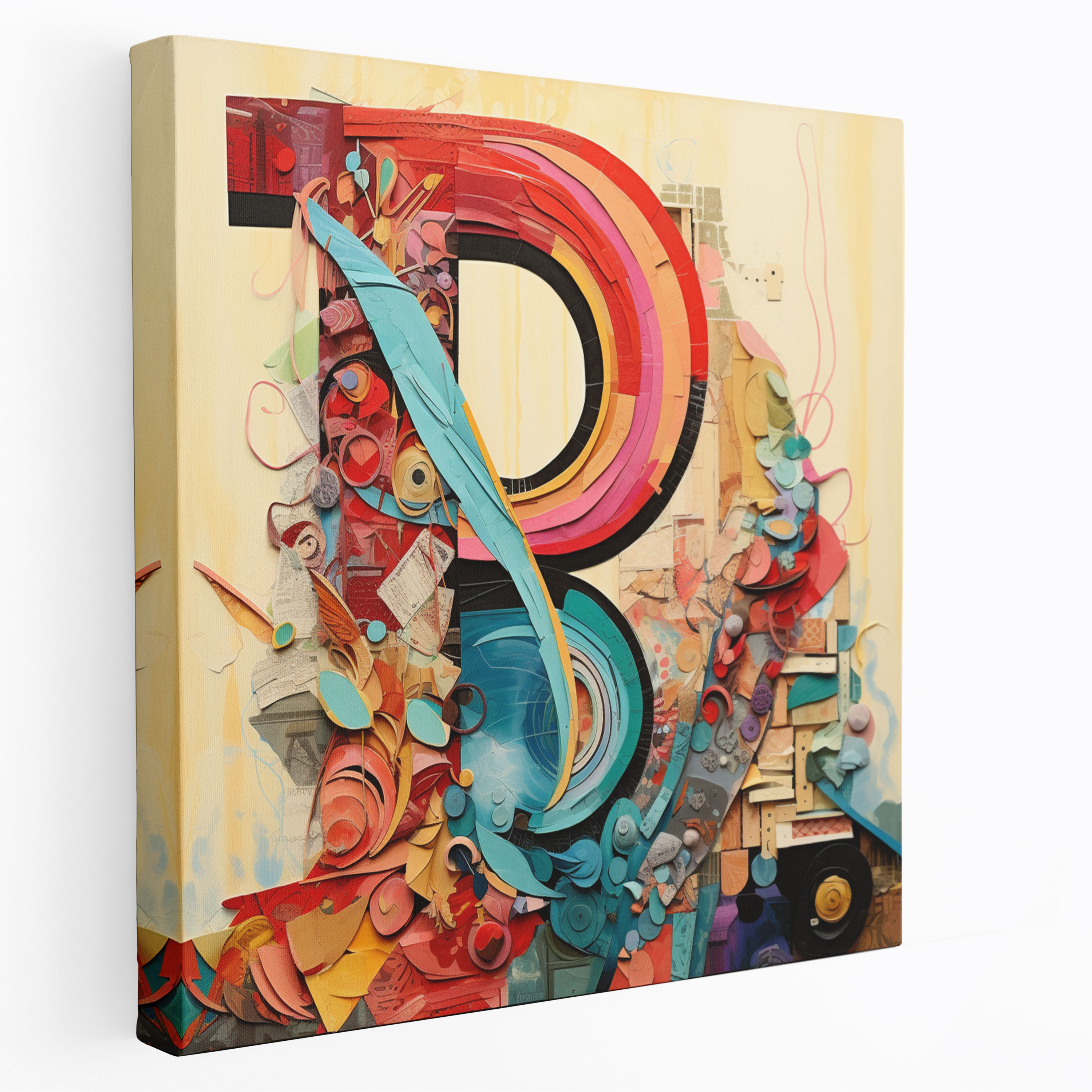 Born Canvas Print - Born, Mixed Media, Colorful Collage, Born