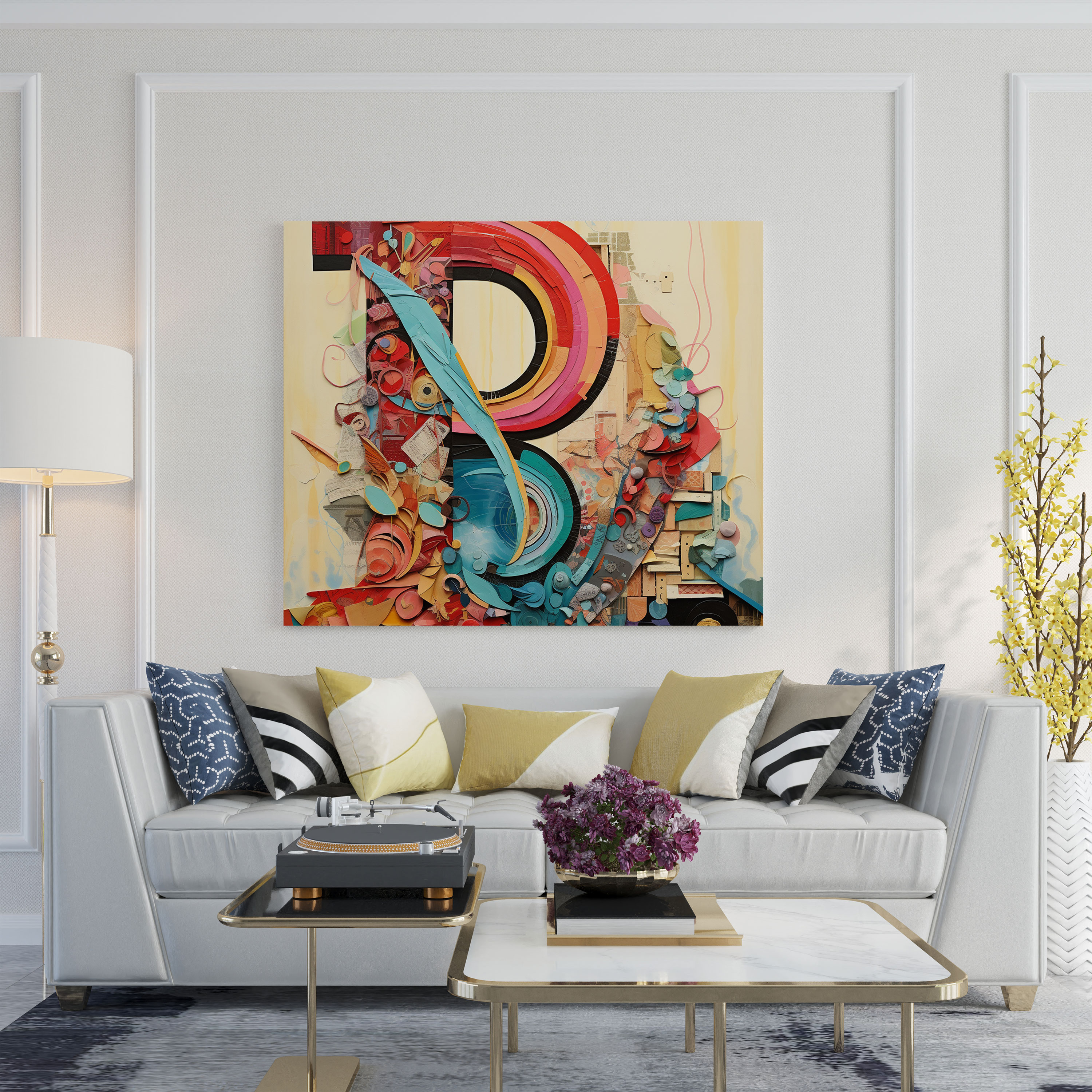 Born Canvas Print - Born, Mixed Media, Colorful Collage, Born