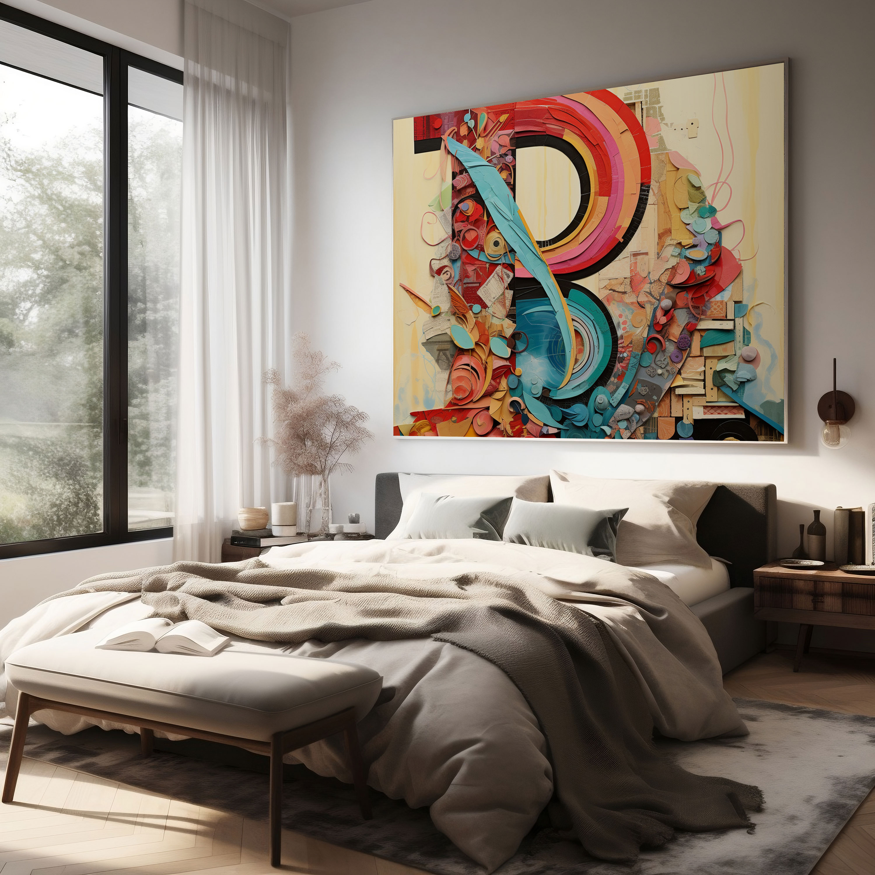 Born Canvas Print - Born, Mixed Media, Colorful Collage, Born