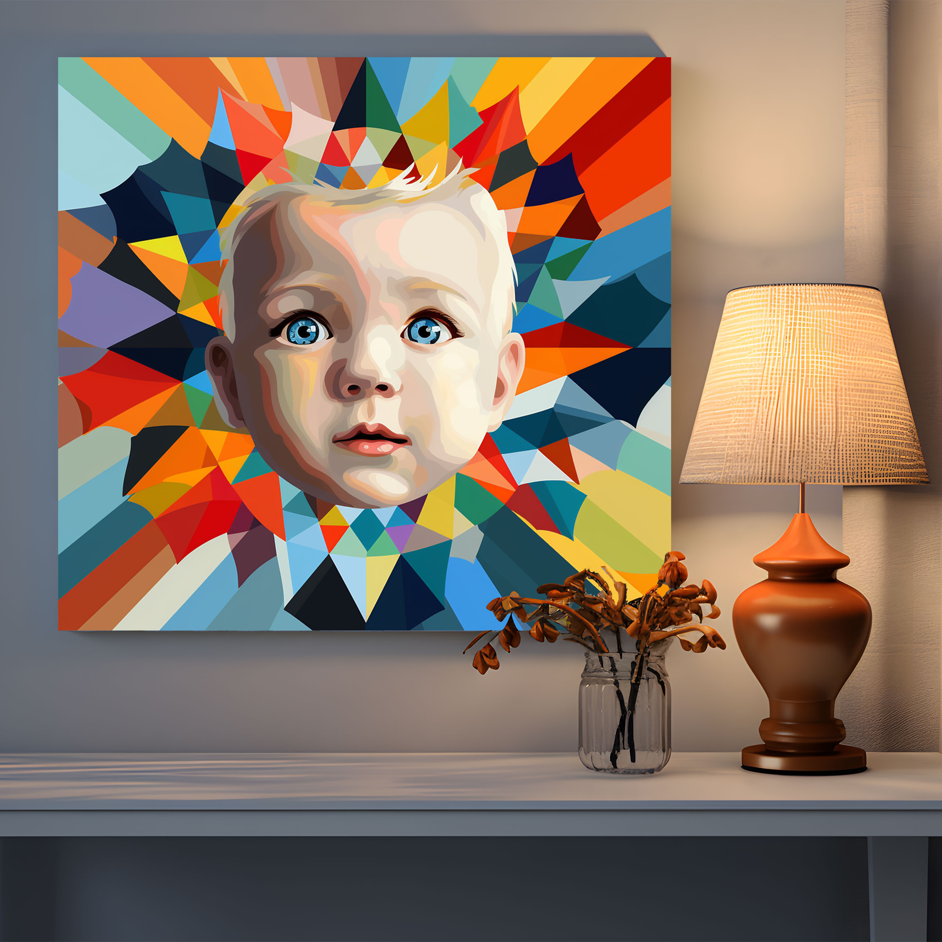 Born Wall Decoration - Born, Baby's Face, Born, Wall Decoration
