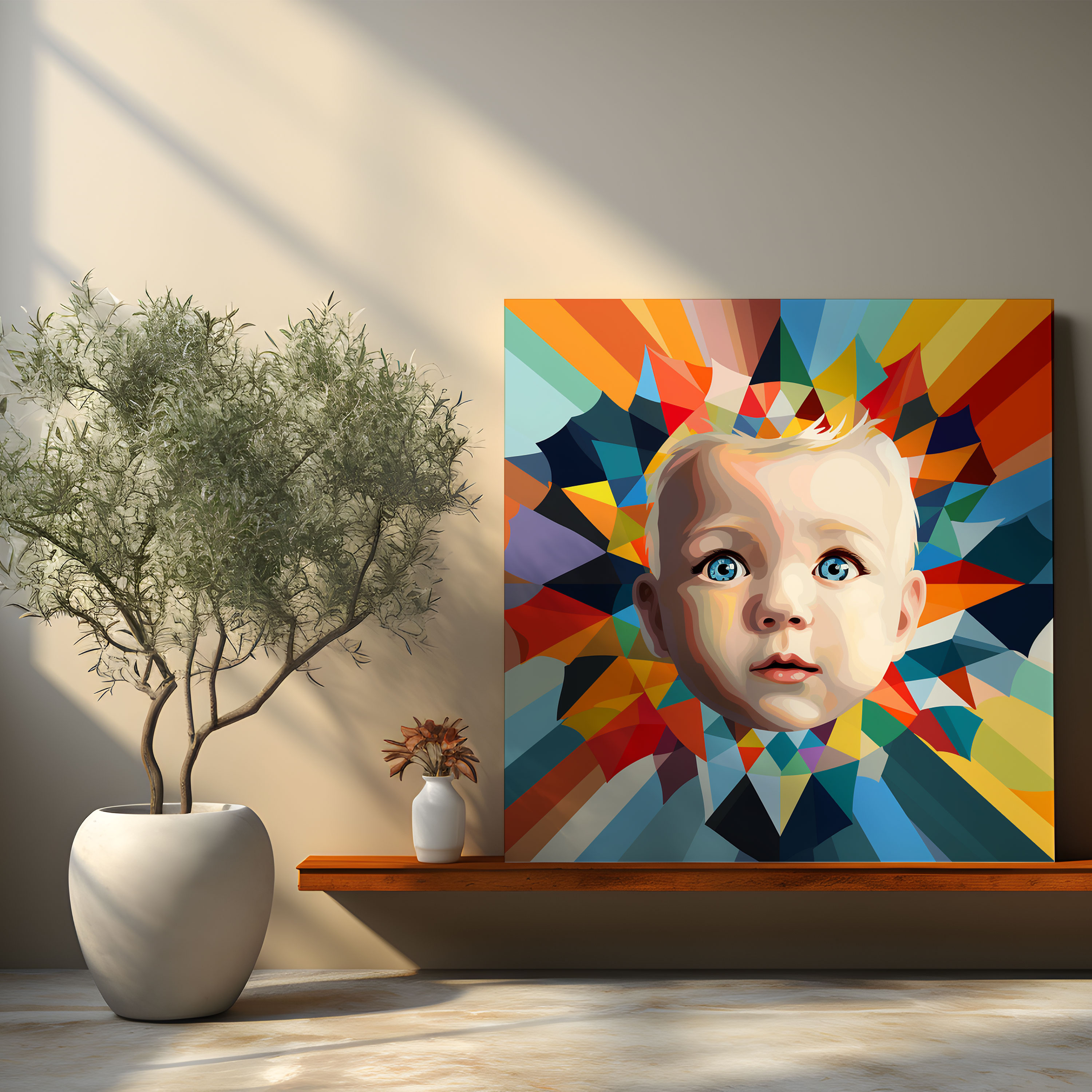 Born Wall Decoration - Born, Baby's Face, Born, Wall Decoration