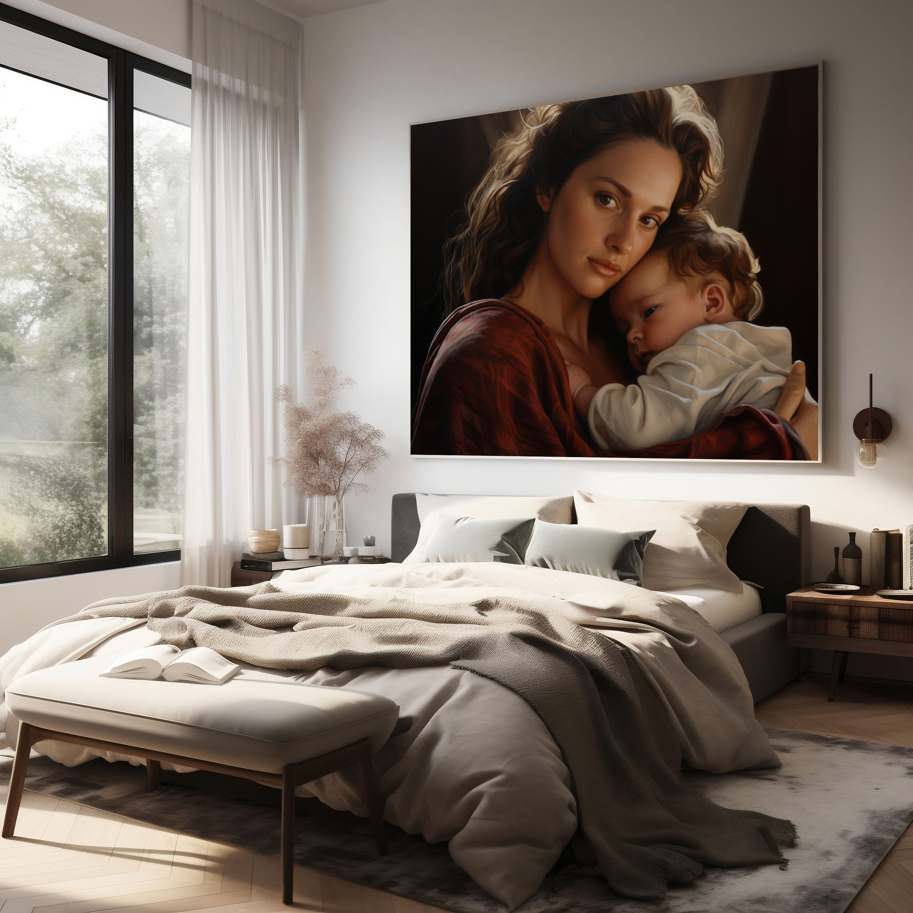 Born Wall Art - Born, Canvas Wall Art, Realistic Painting, Portrait