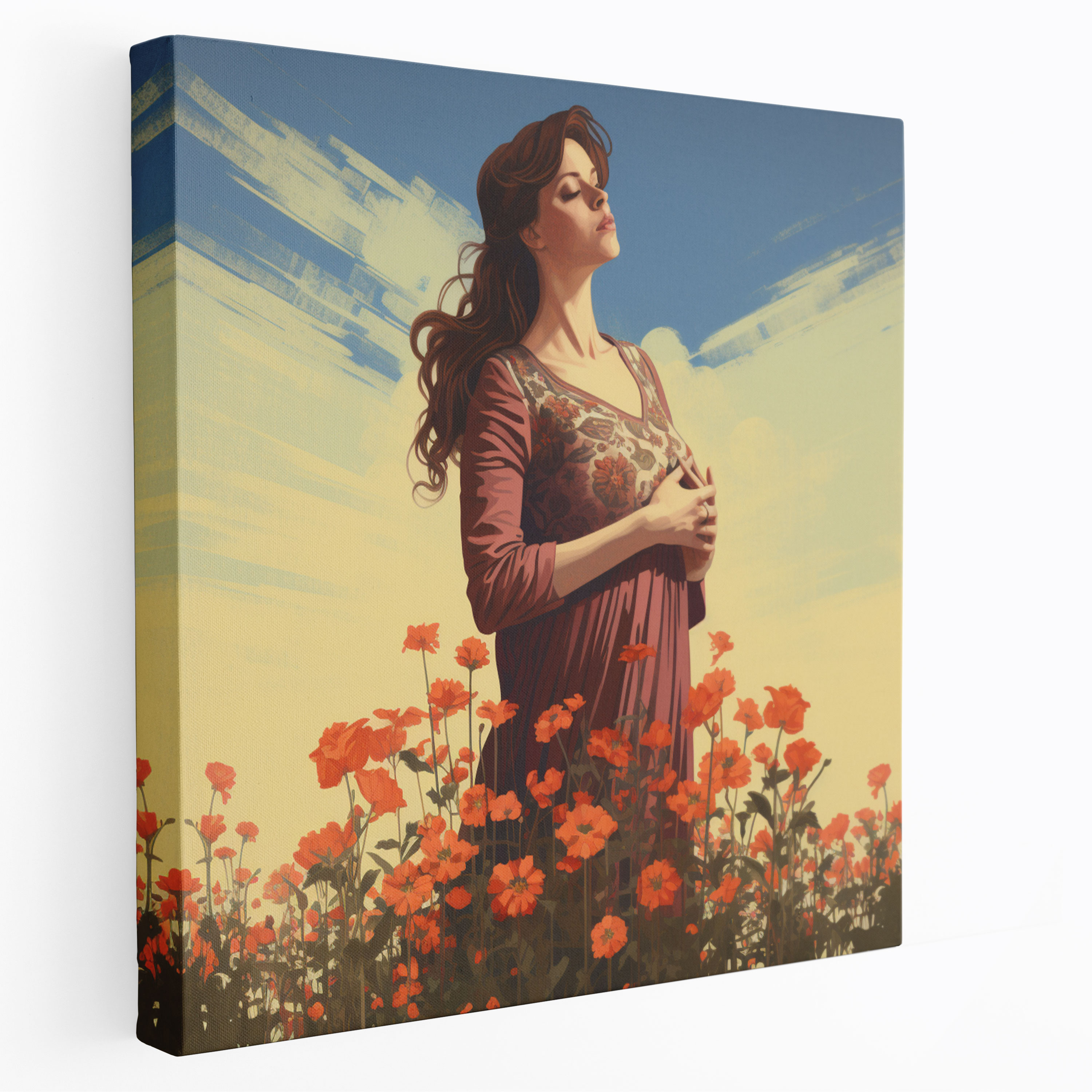 Born Canvas Print - Born, Canvas Wall Art, Home Decoration, Pregnant Woman