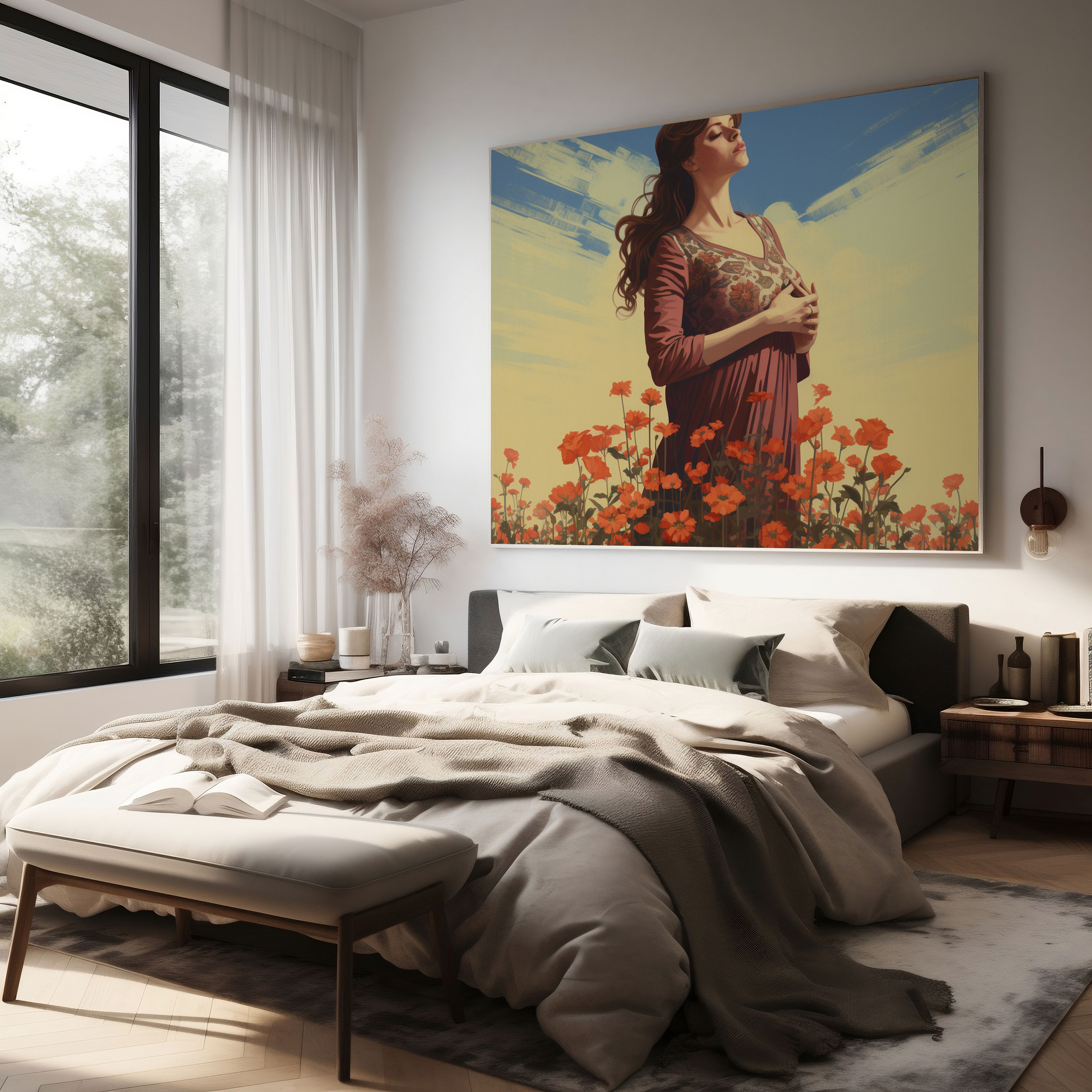 Born Canvas Print - Born, Canvas Wall Art, Home Decoration, Pregnant Woman